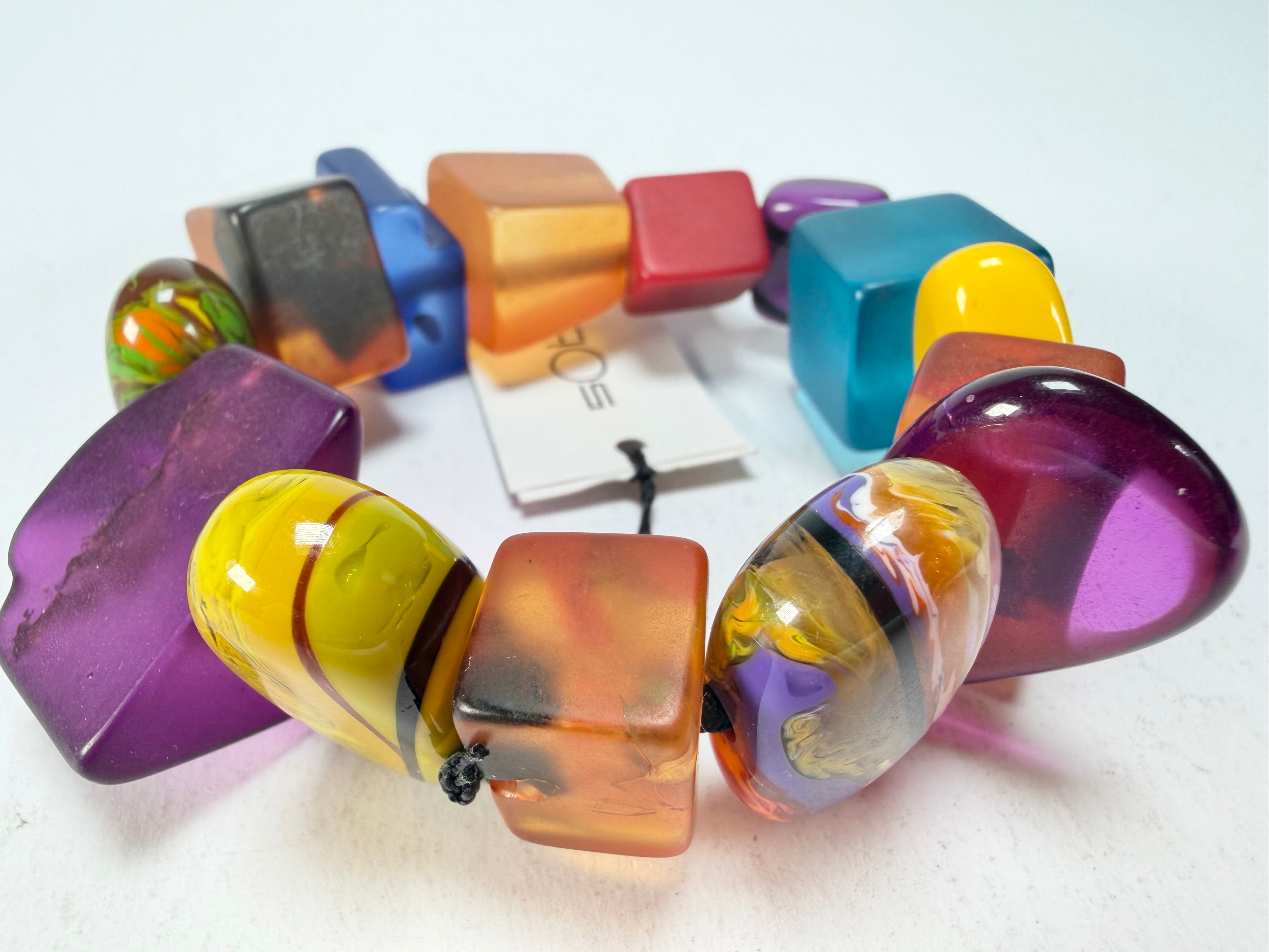 Sobral - Indiana "Mix Multicor" Elasticated Resin Bracelet ( 000210 )
