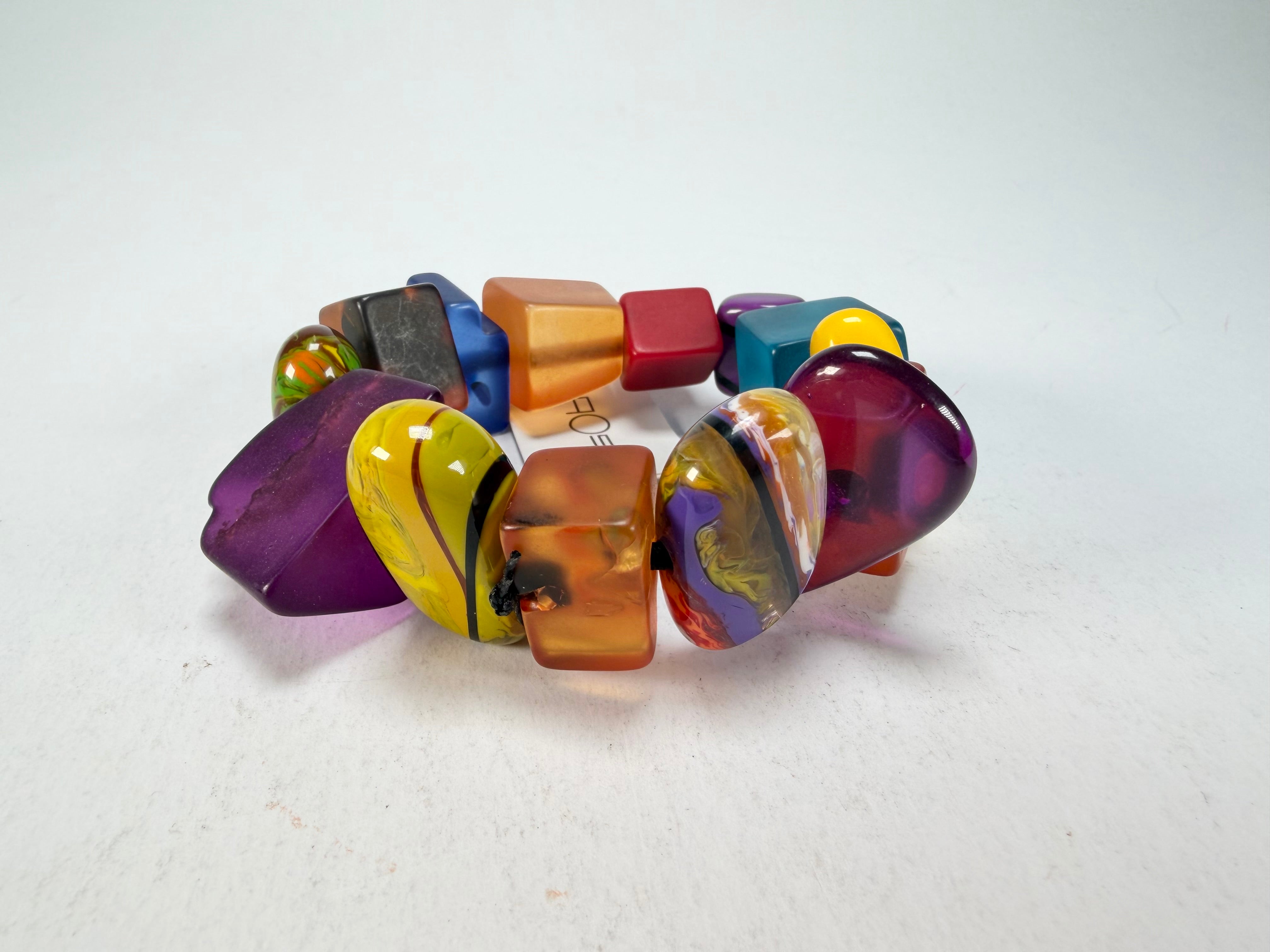 Sobral - Indiana "Mix Multicor" Elasticated Resin Bracelet ( 000210 )