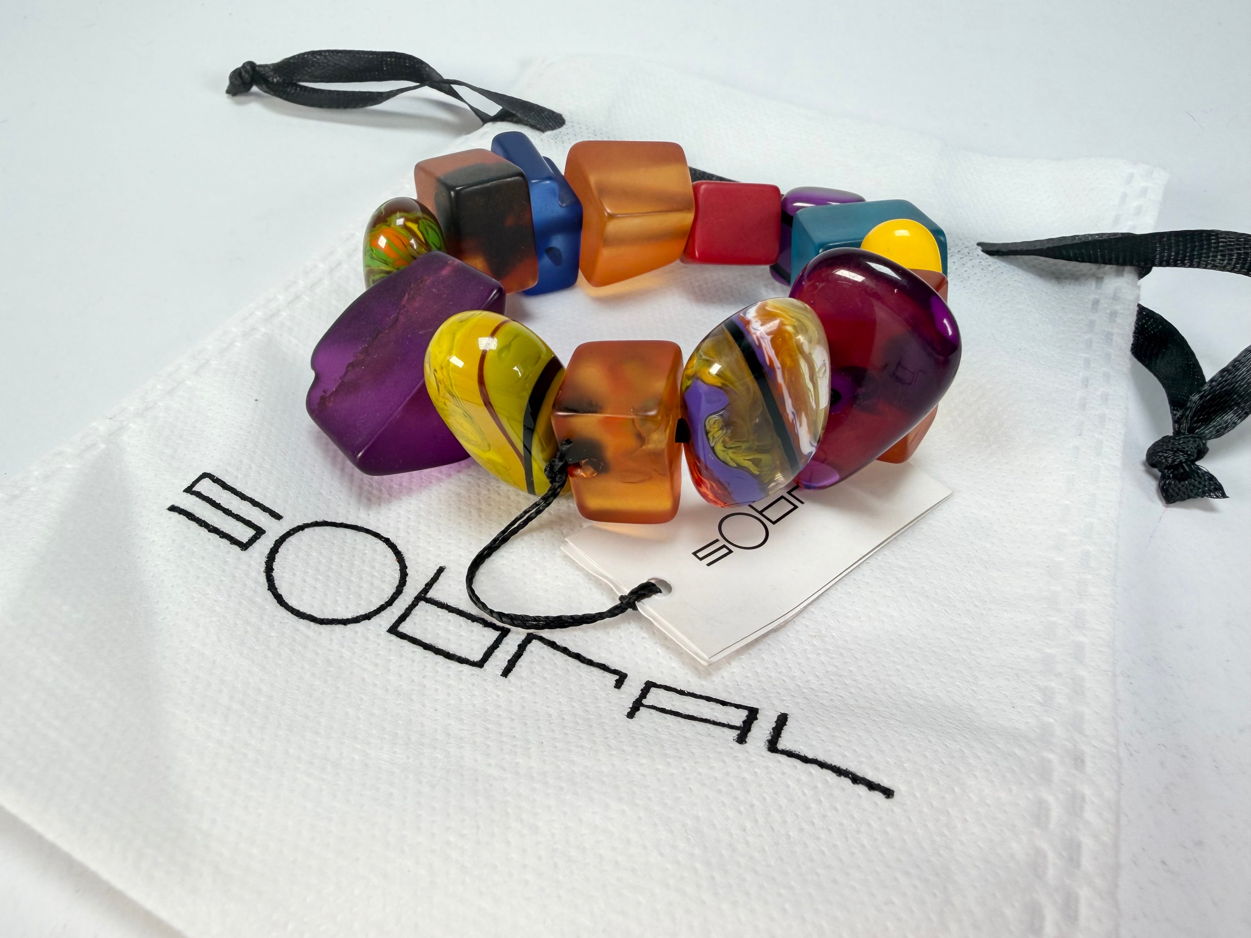 Sobral - Indiana "Mix Multicor" Elasticated Resin Bracelet ( 000210 )