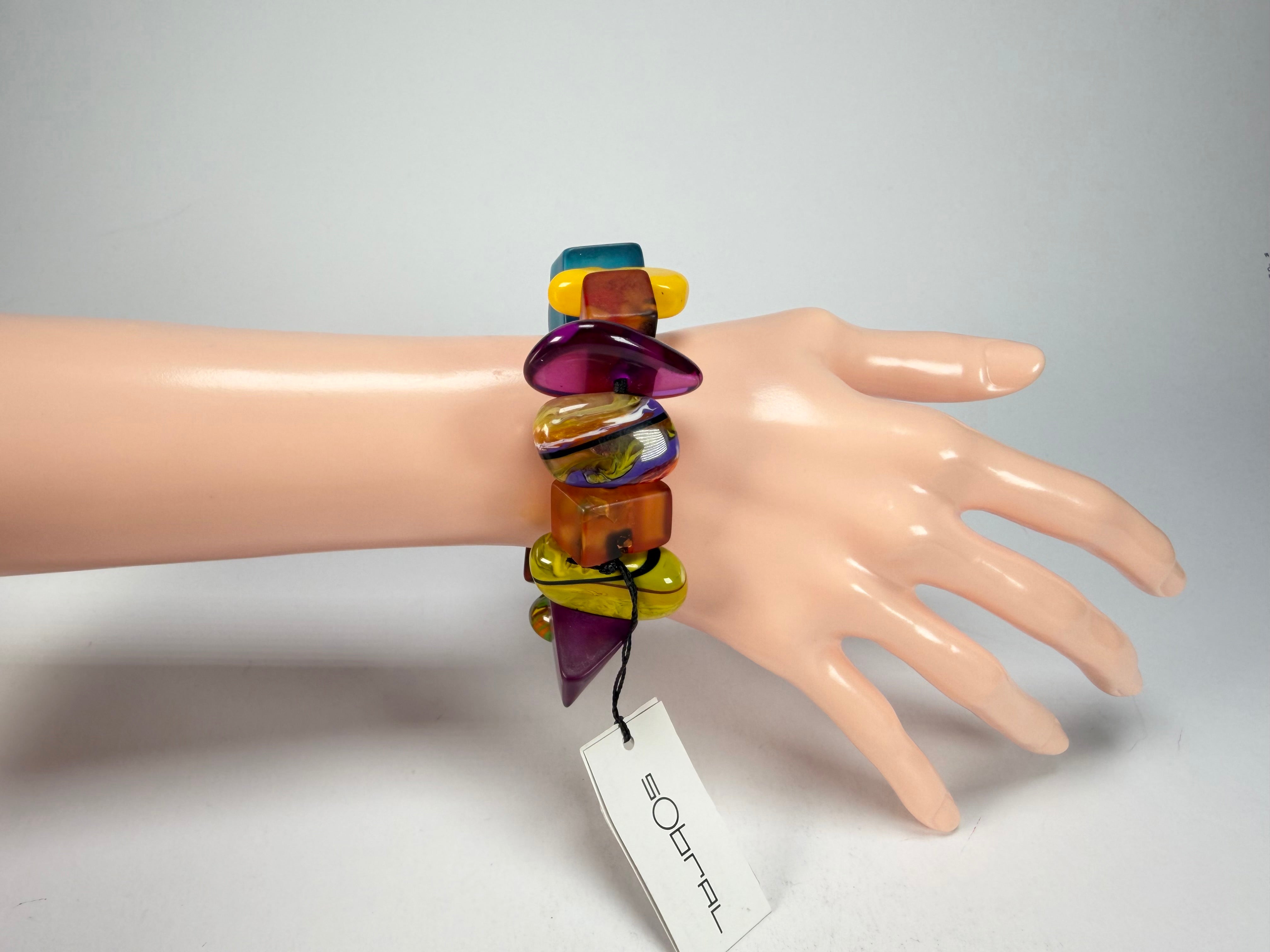Sobral - Indiana "Mix Multicor" Elasticated Resin Bracelet ( 000210 )