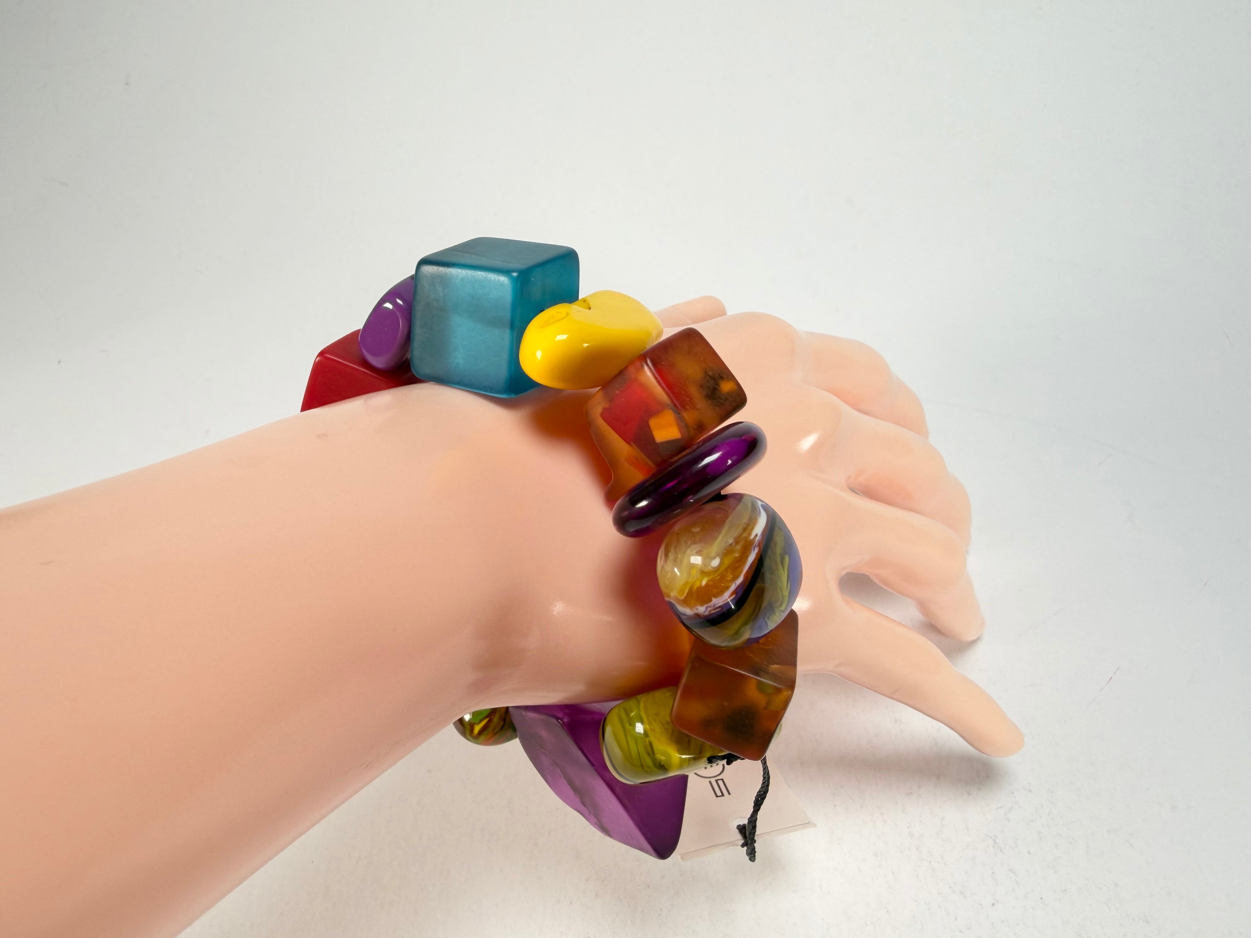 Sobral - Indiana "Mix Multicor" Elasticated Resin Bracelet ( 000210 )