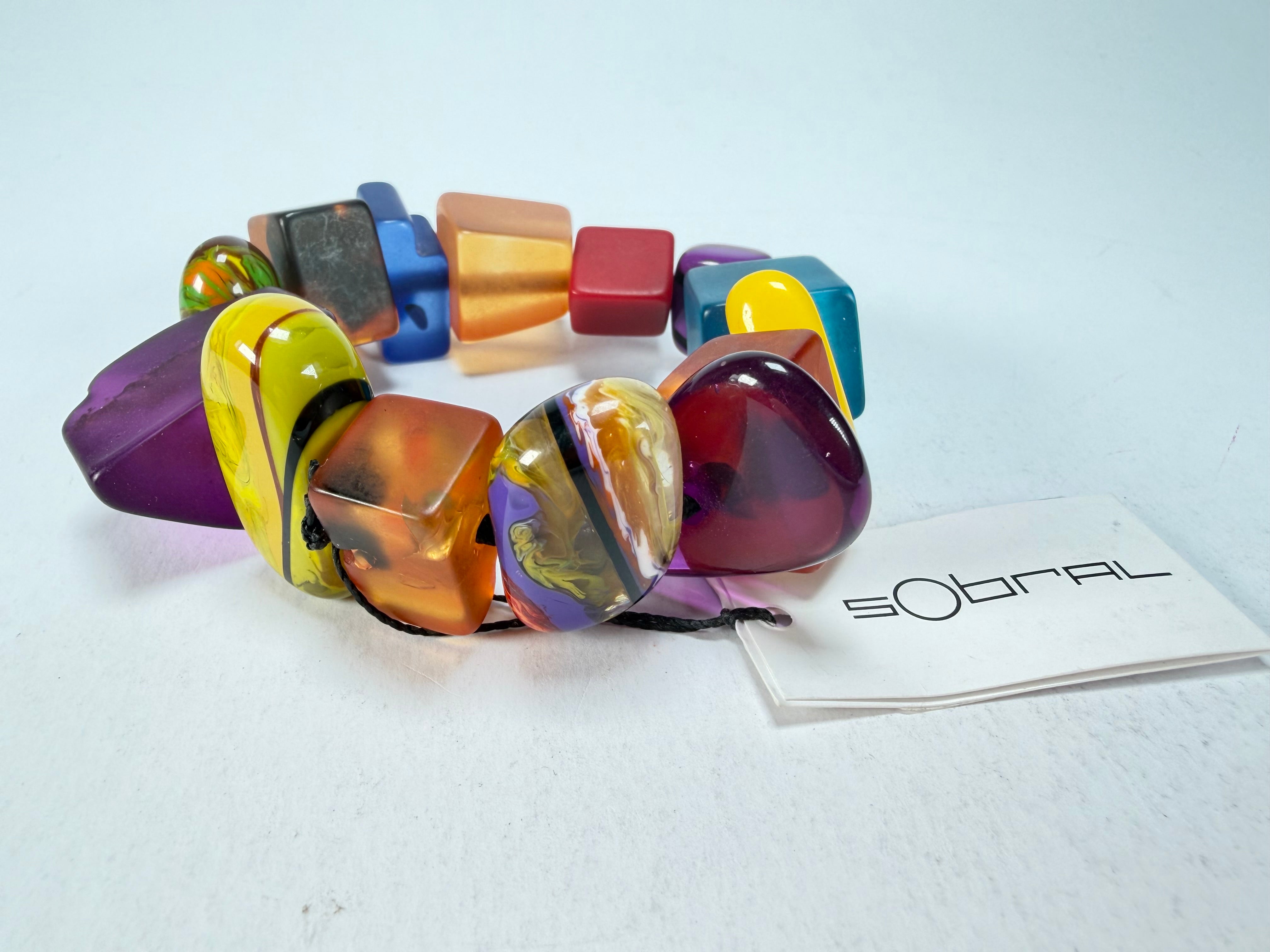 Sobral - Indiana "Mix Multicor" Elasticated Resin Bracelet ( 000210 )