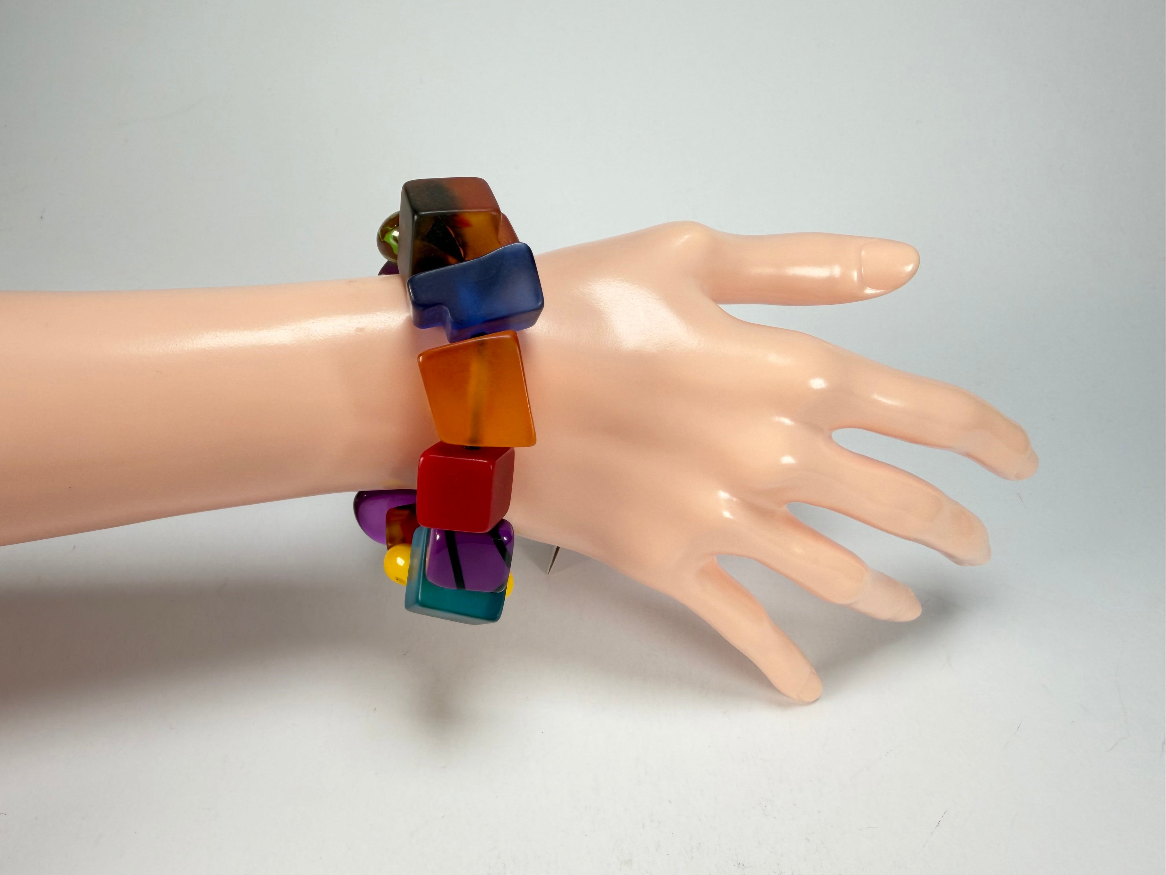Sobral - Indiana "Mix Multicor" Elasticated Resin Bracelet ( 000210 )