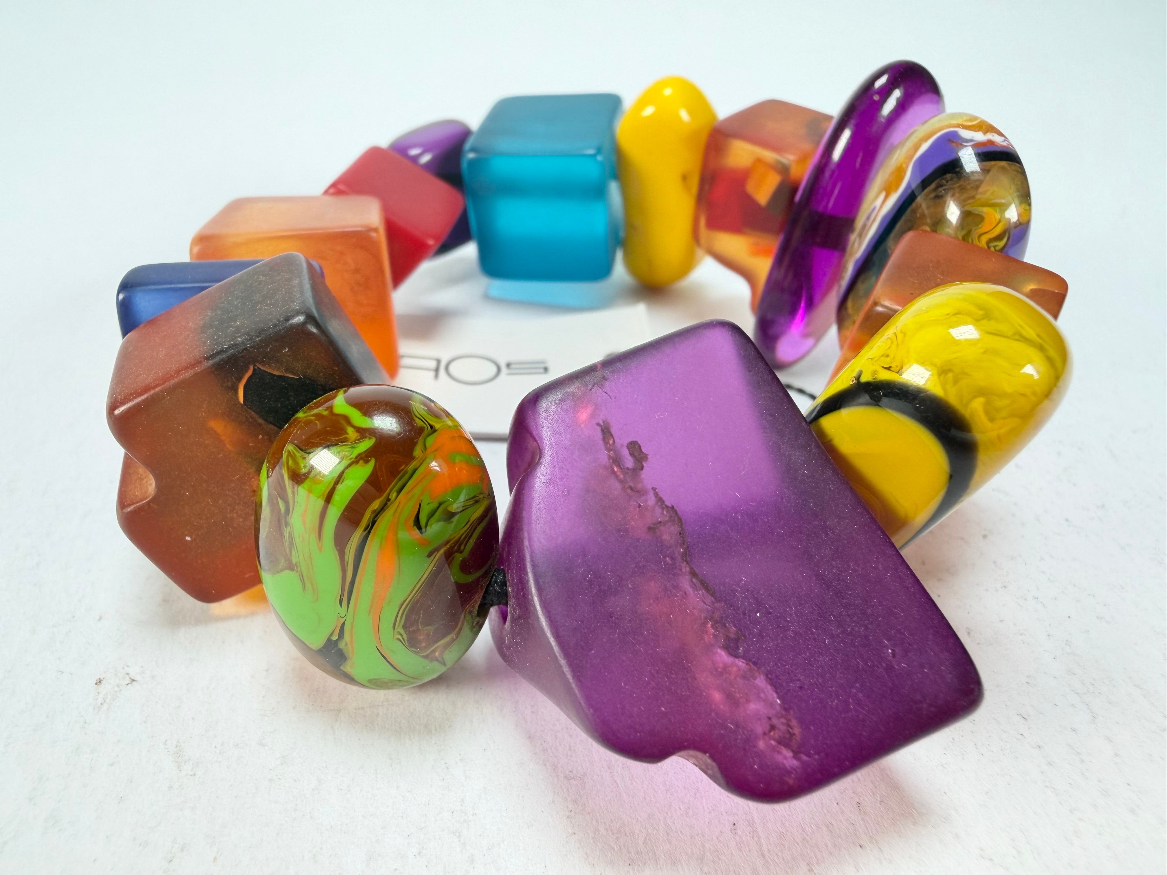 Sobral - Indiana "Mix Multicor" Elasticated Resin Bracelet ( 000210 )