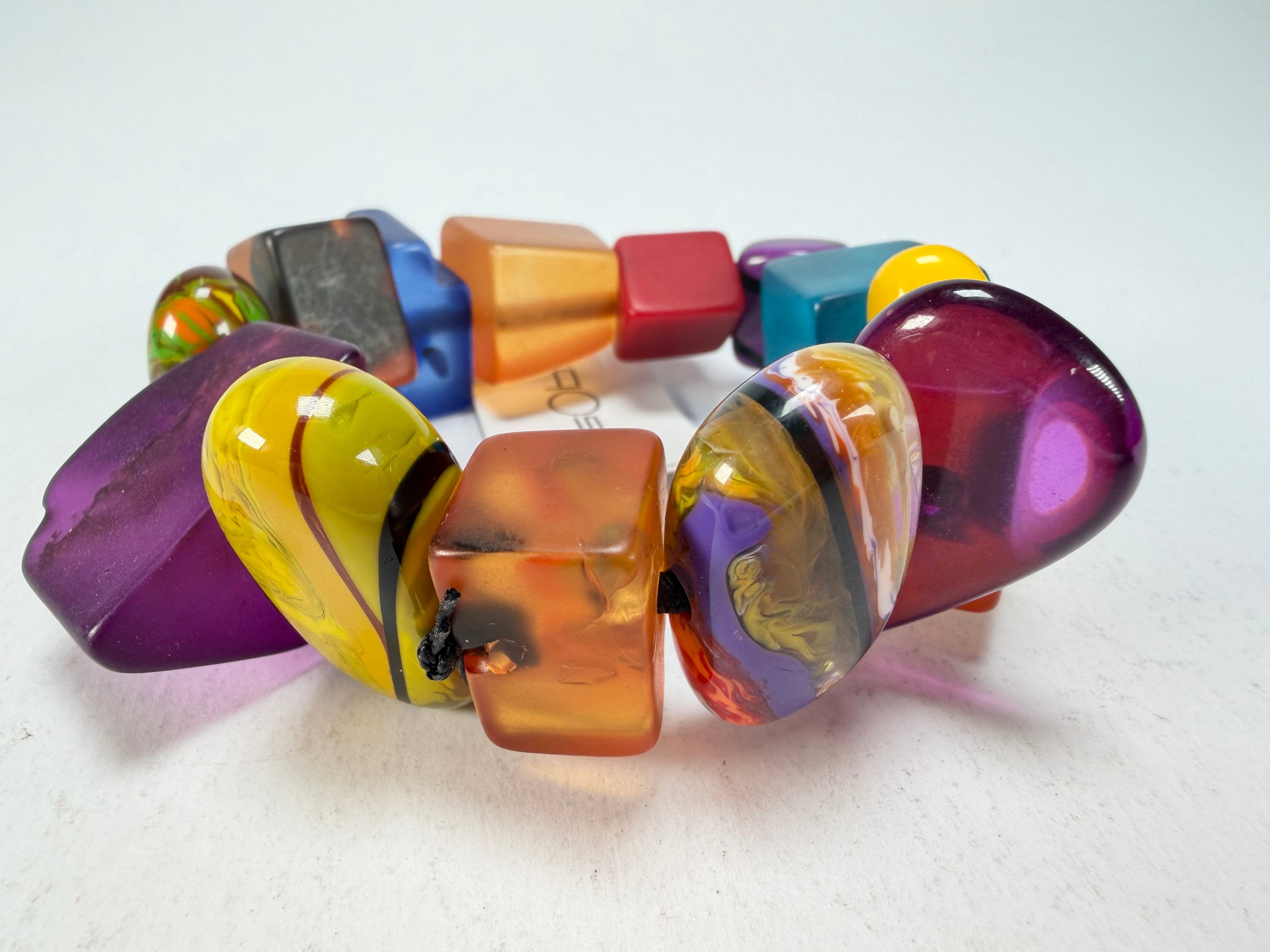 Sobral - Indiana "Mix Multicor" Elasticated Resin Bracelet ( 000210 )