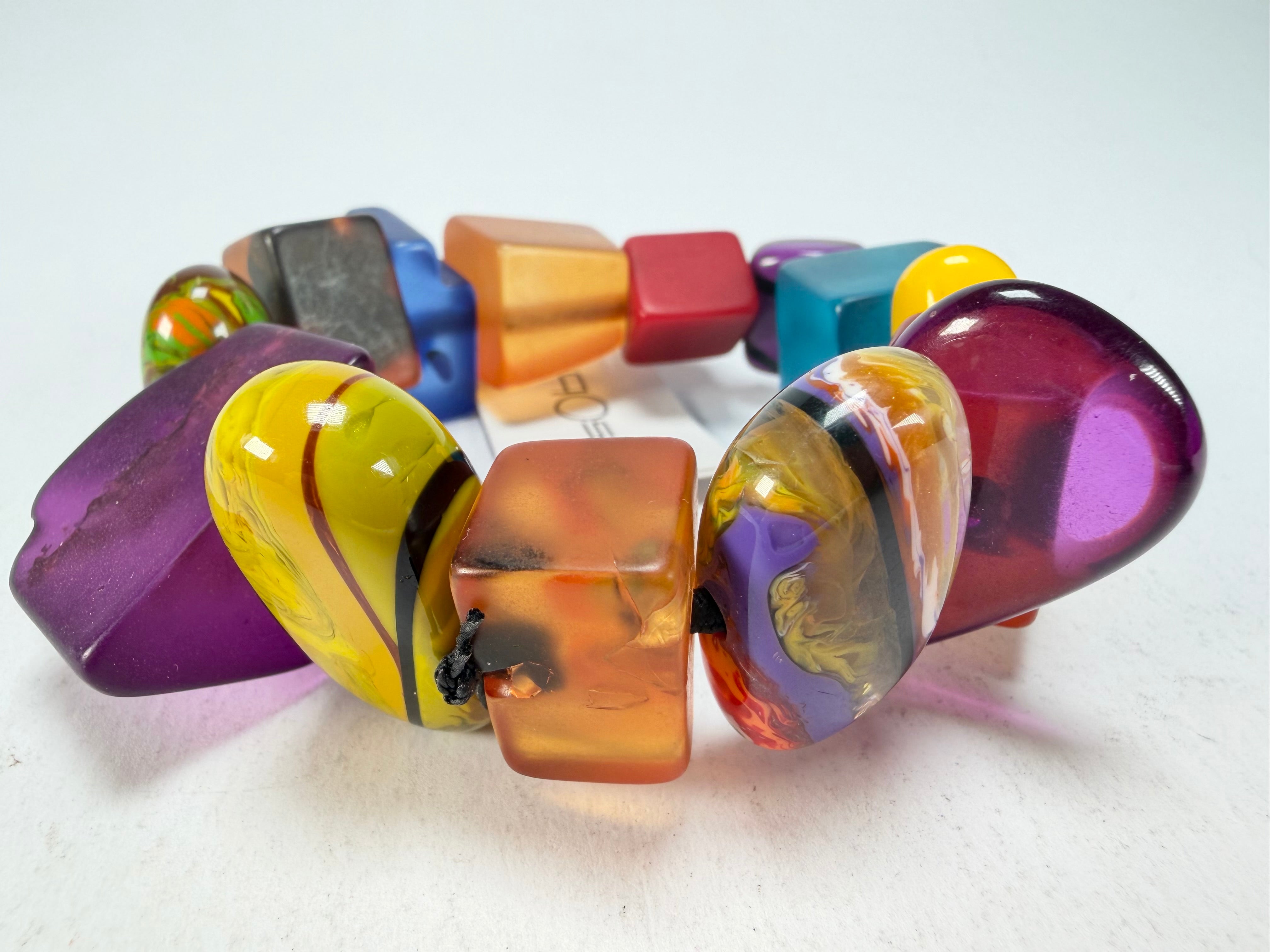 Sobral - Indiana "Mix Multicor" Elasticated Resin Bracelet ( 000210 )