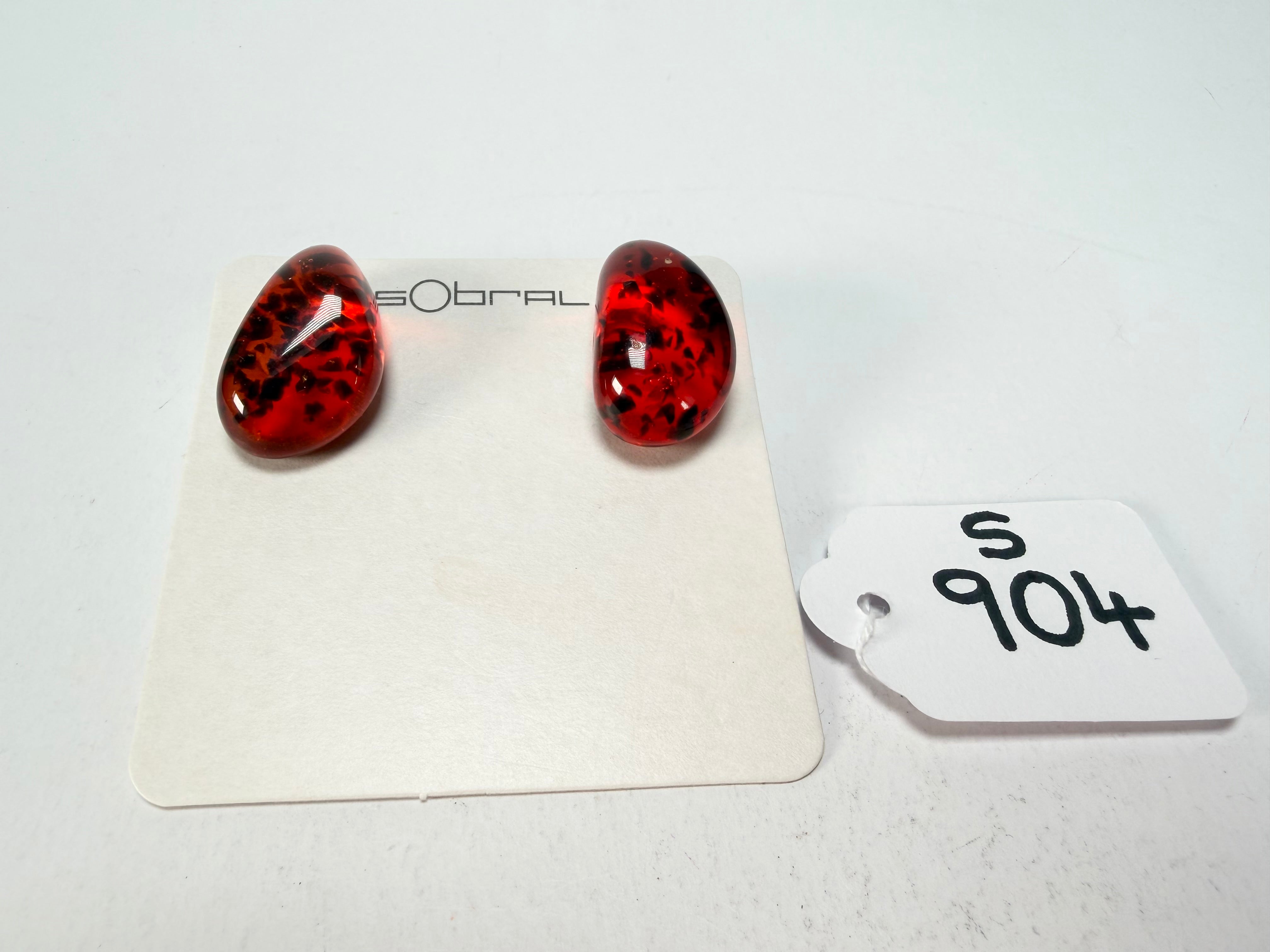 Sobral - Amber "Clave MI" Resin Earrings ( 004608 )