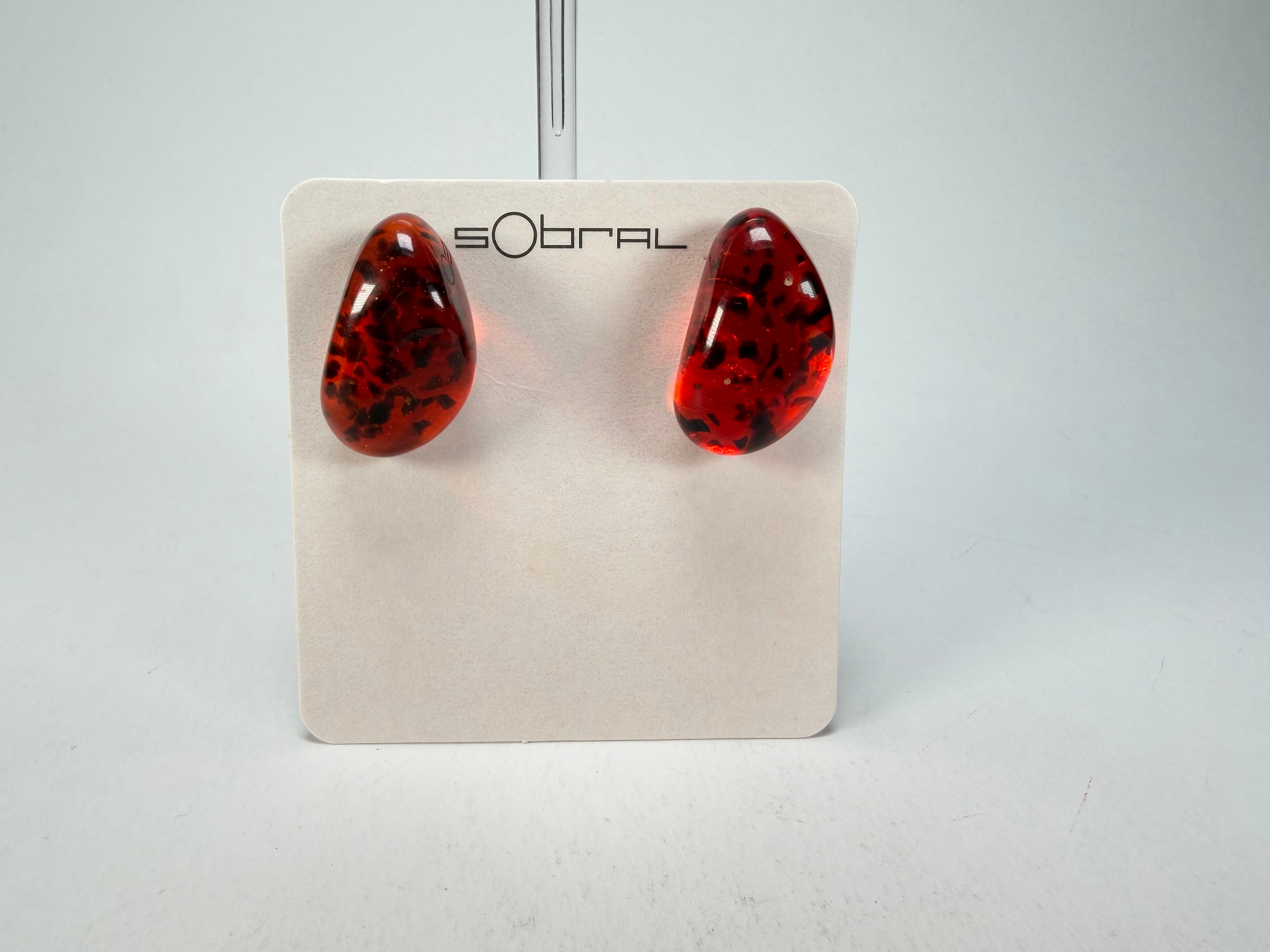 Sobral - Amber "Clave MI" Resin Earrings ( 004608 )