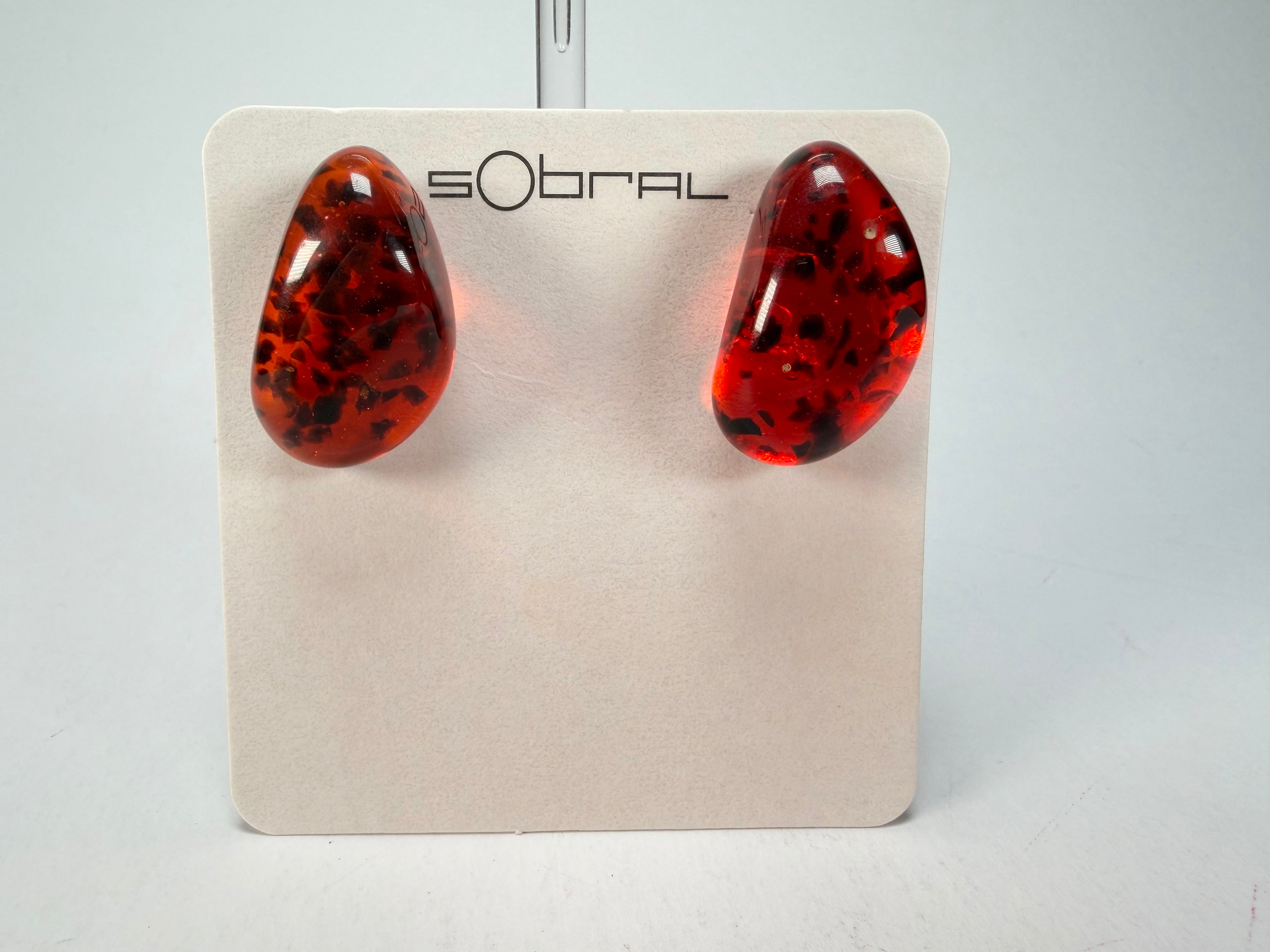 Sobral - Amber "Clave MI" Resin Earrings ( 004608 )