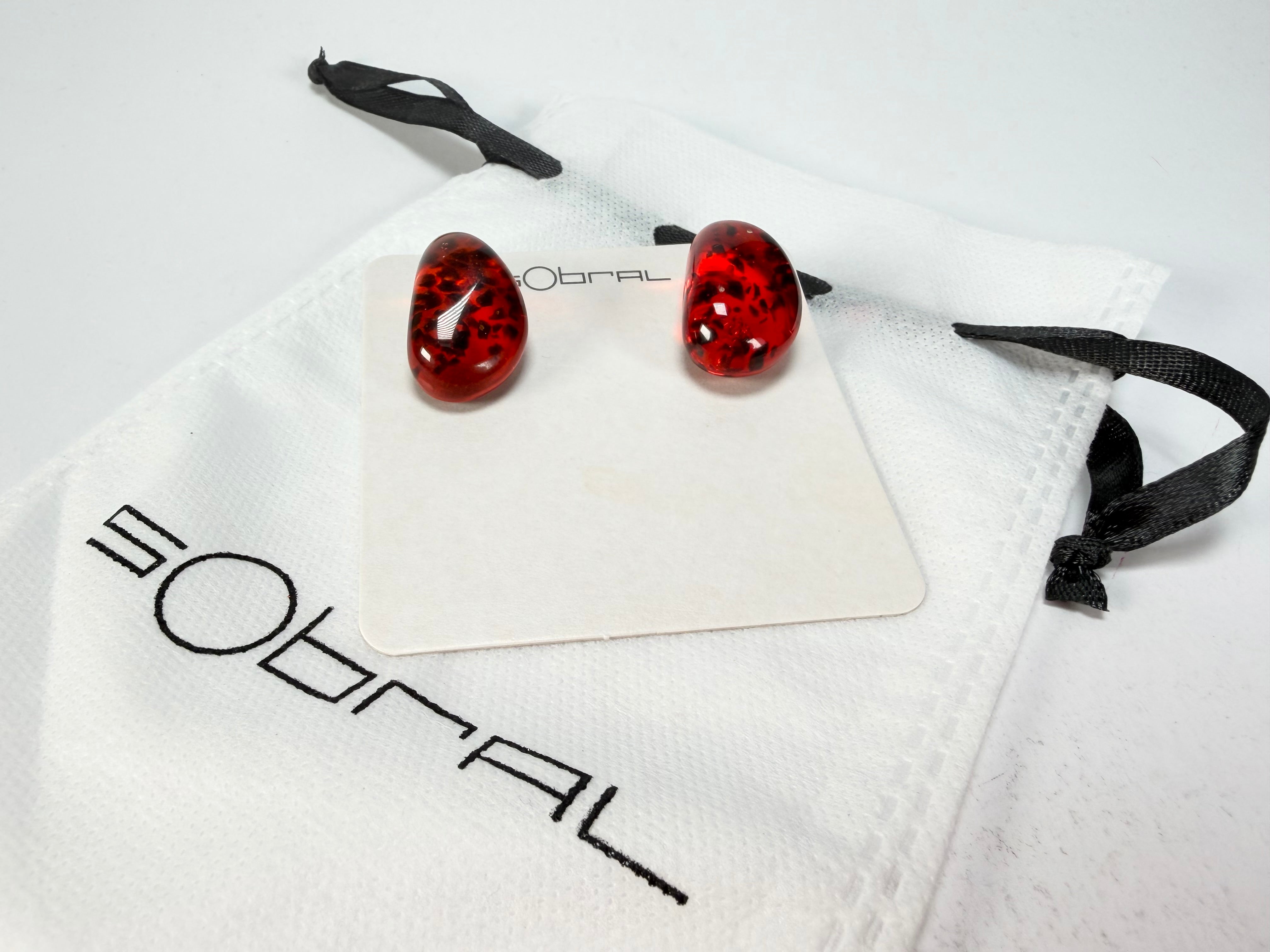 Sobral - Amber "Clave MI" Resin Earrings ( 004608 )