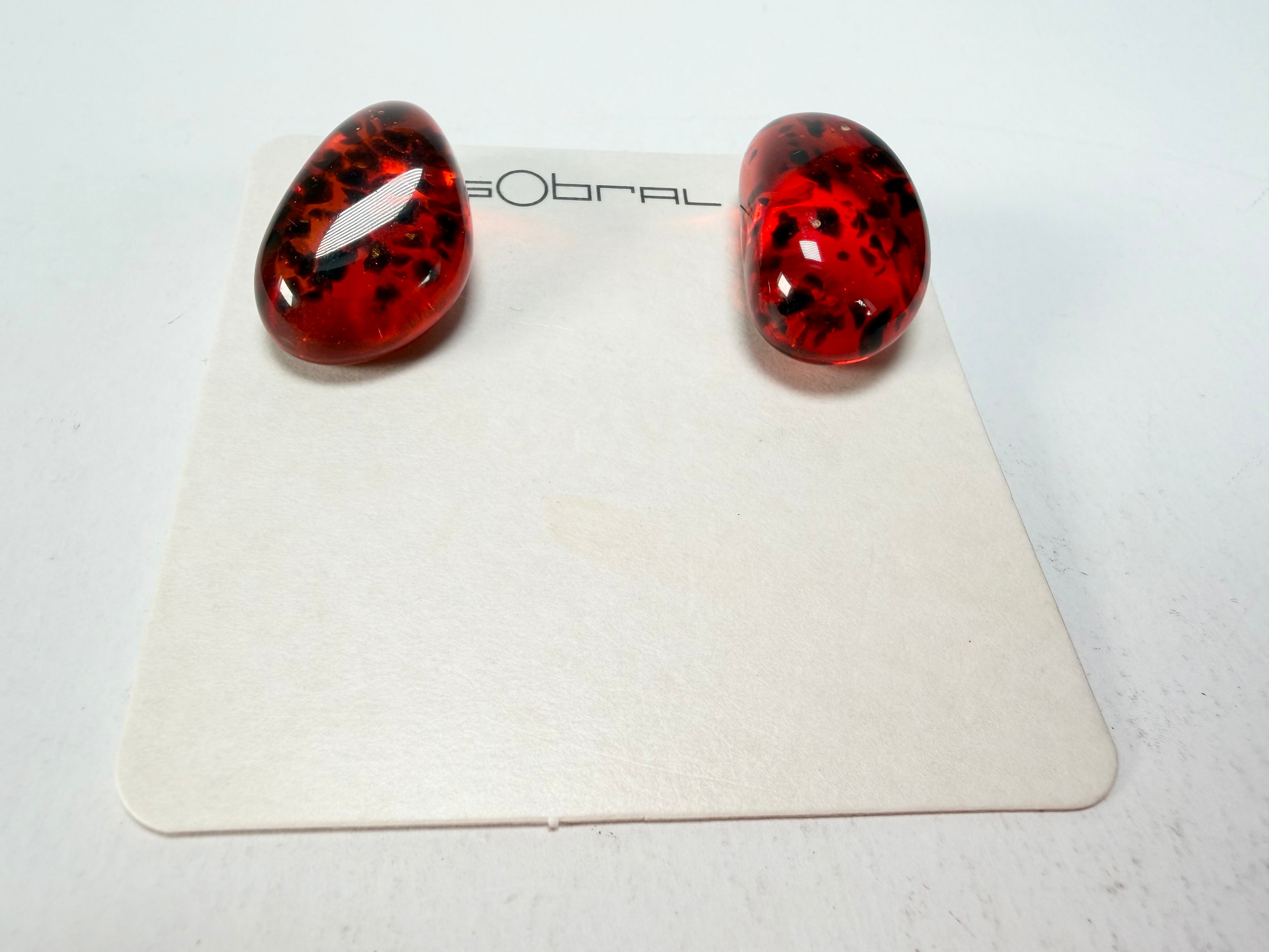 Sobral - Amber "Clave MI" Resin Earrings ( 004608 )