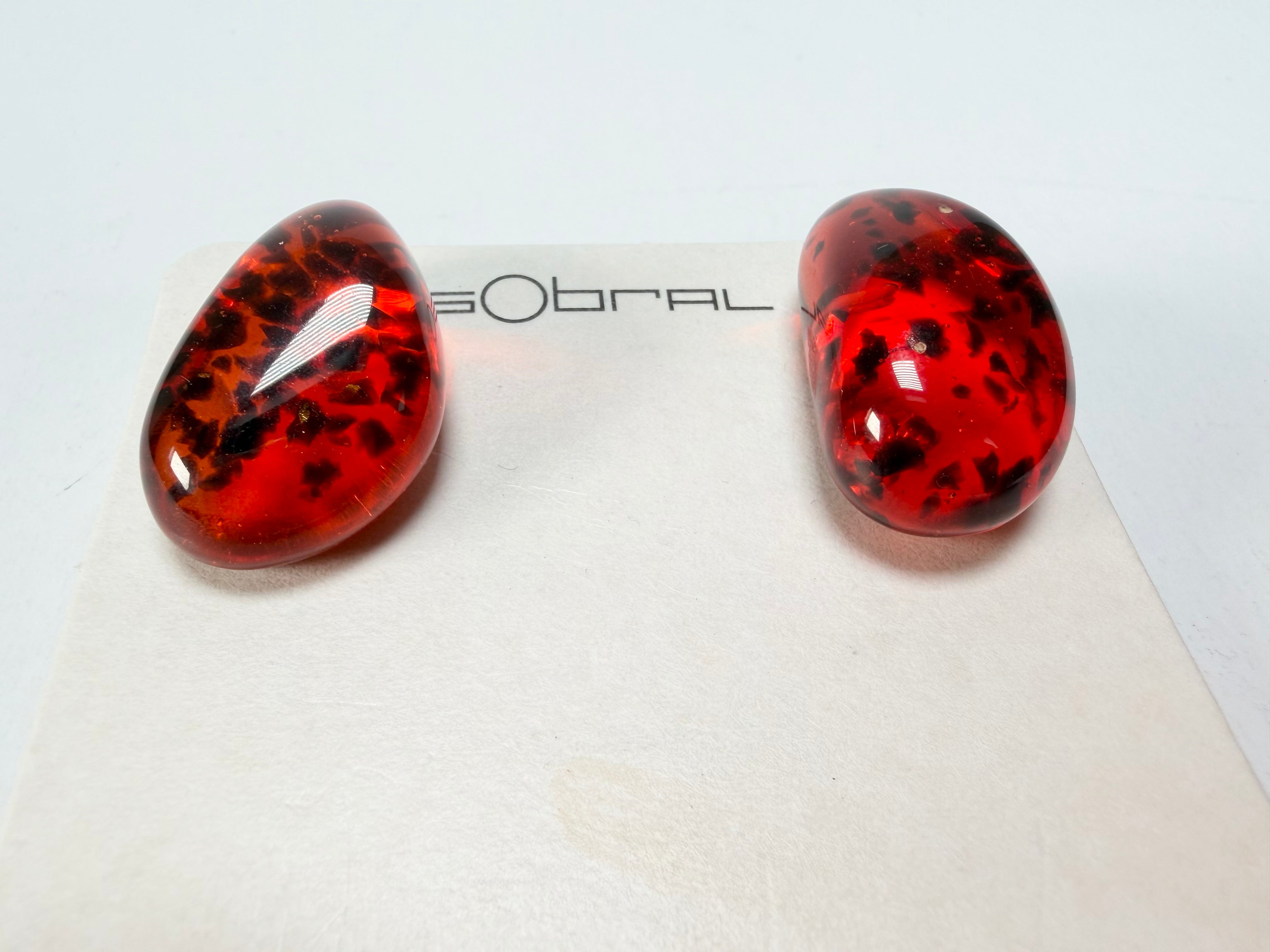 Sobral - Amber "Clave MI" Resin Earrings ( 004608 )