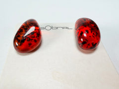 Sobral - Amber "Clave MI" Resin Earrings ( 004608 )