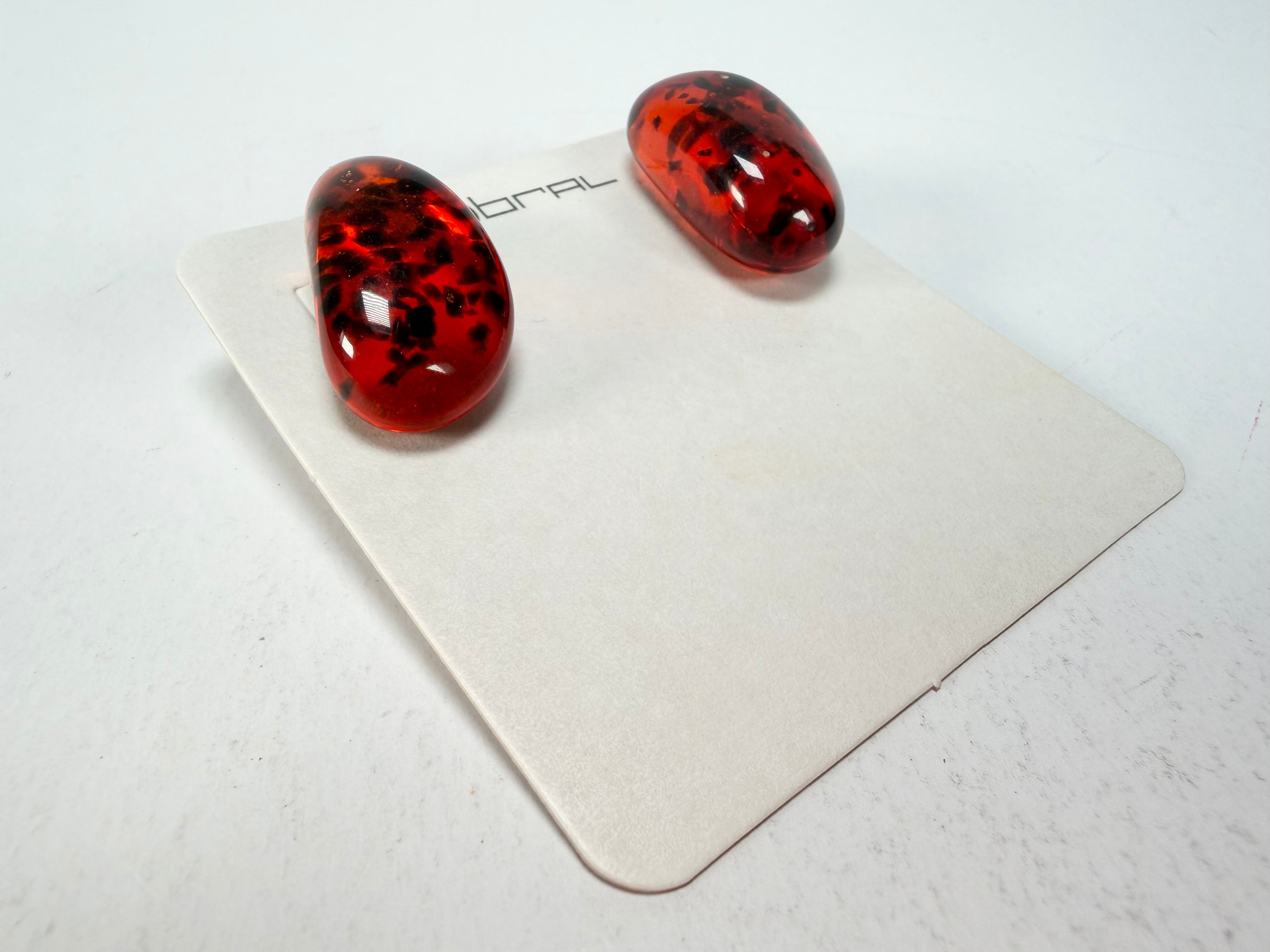 Sobral - Amber "Clave MI" Resin Earrings ( 004608 )
