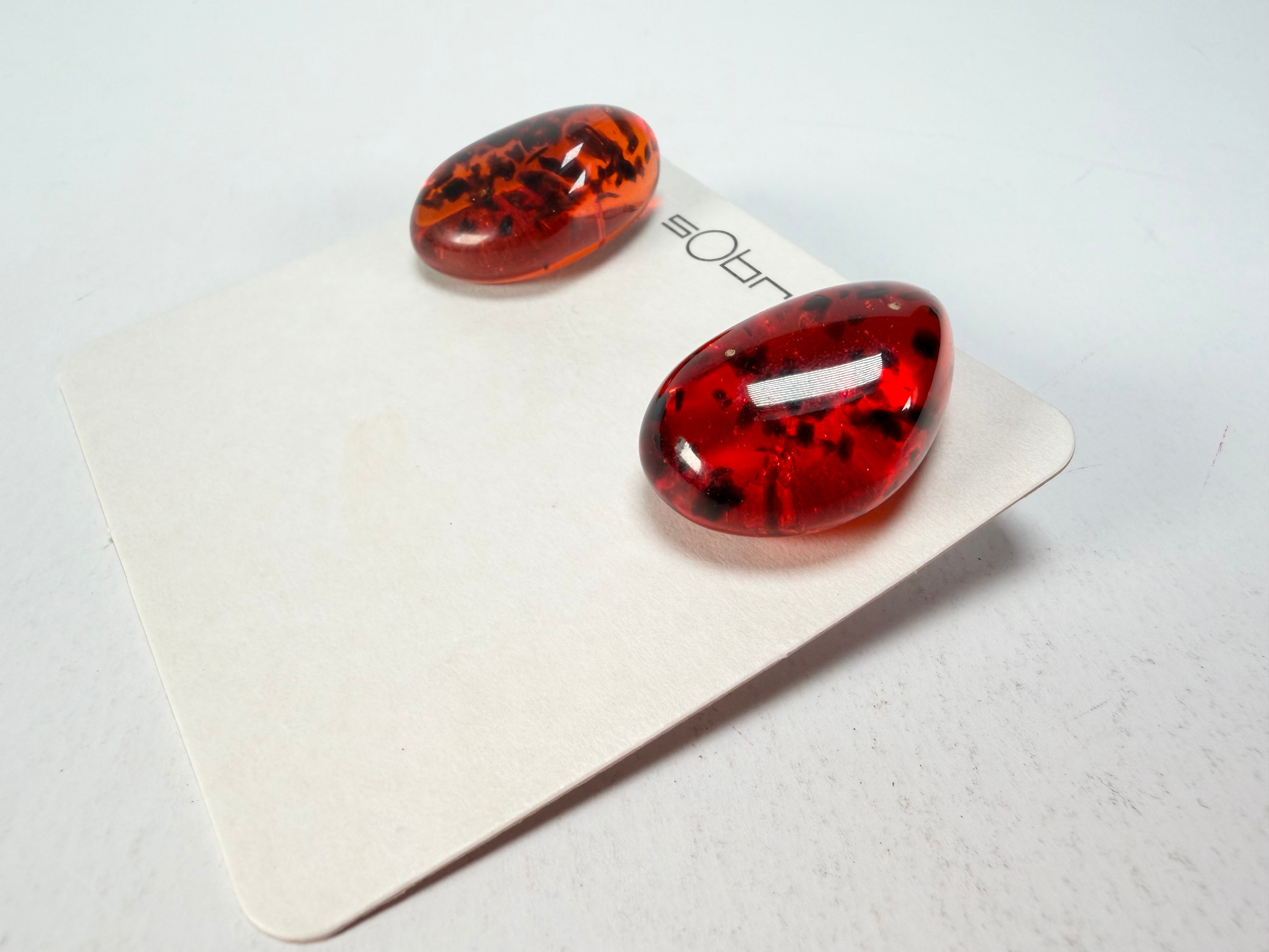 Sobral - Amber "Clave MI" Resin Earrings ( 004608 )