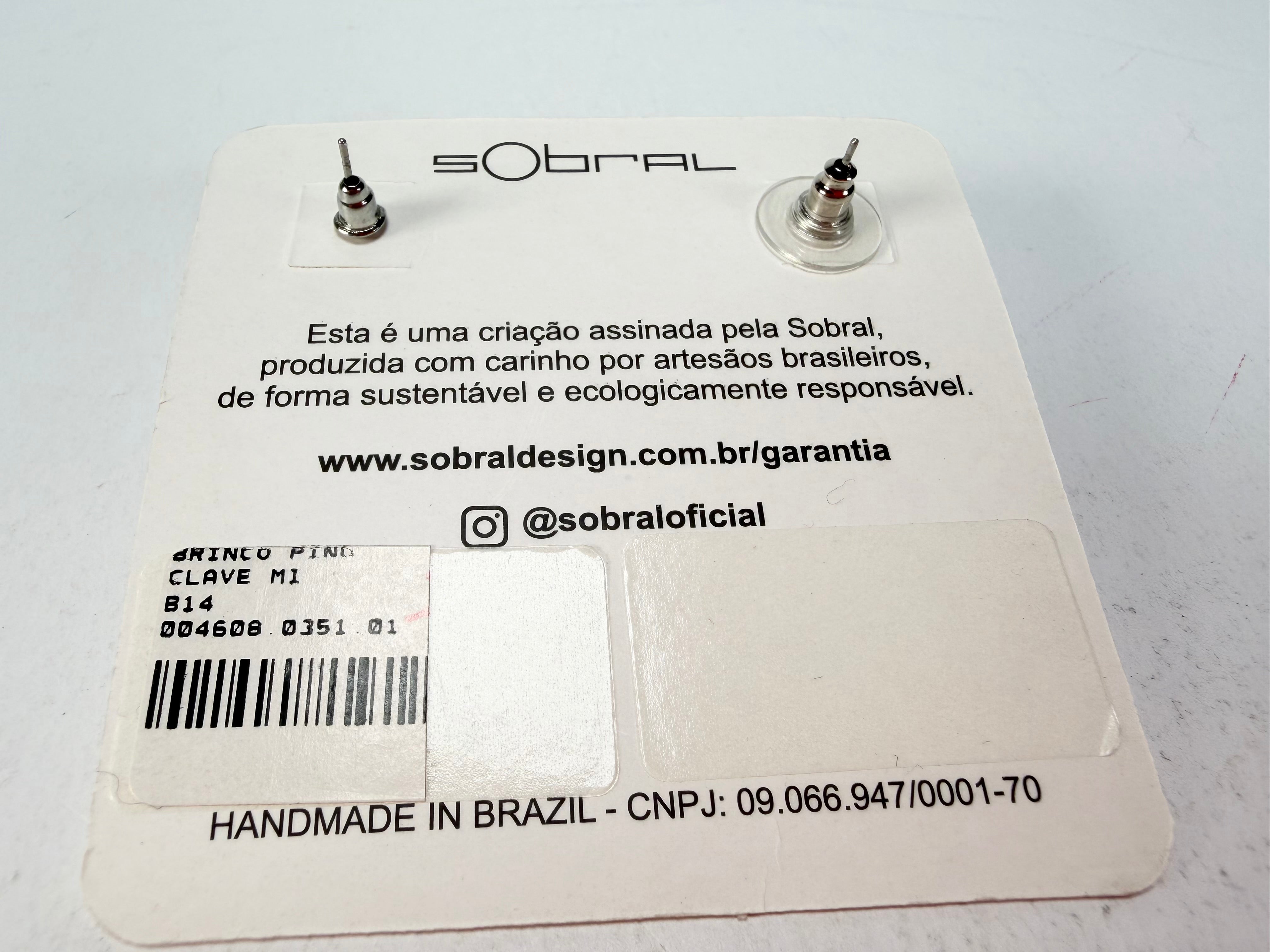 Sobral - Amber "Clave MI" Resin Earrings ( 004608 )