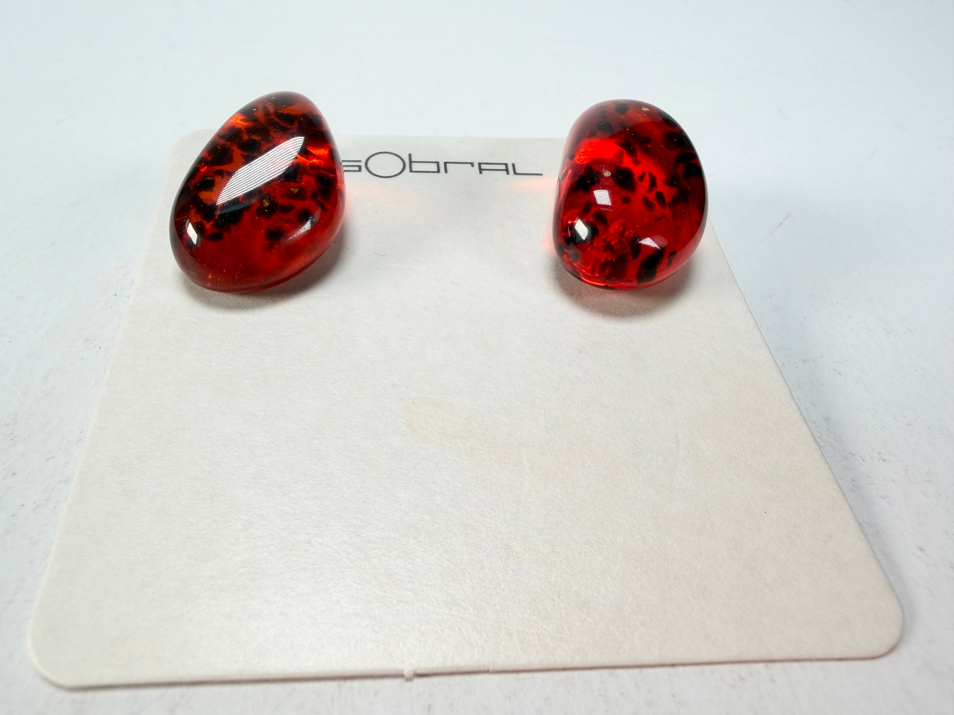 Sobral - Amber "Clave MI" Resin Earrings ( 004608 )