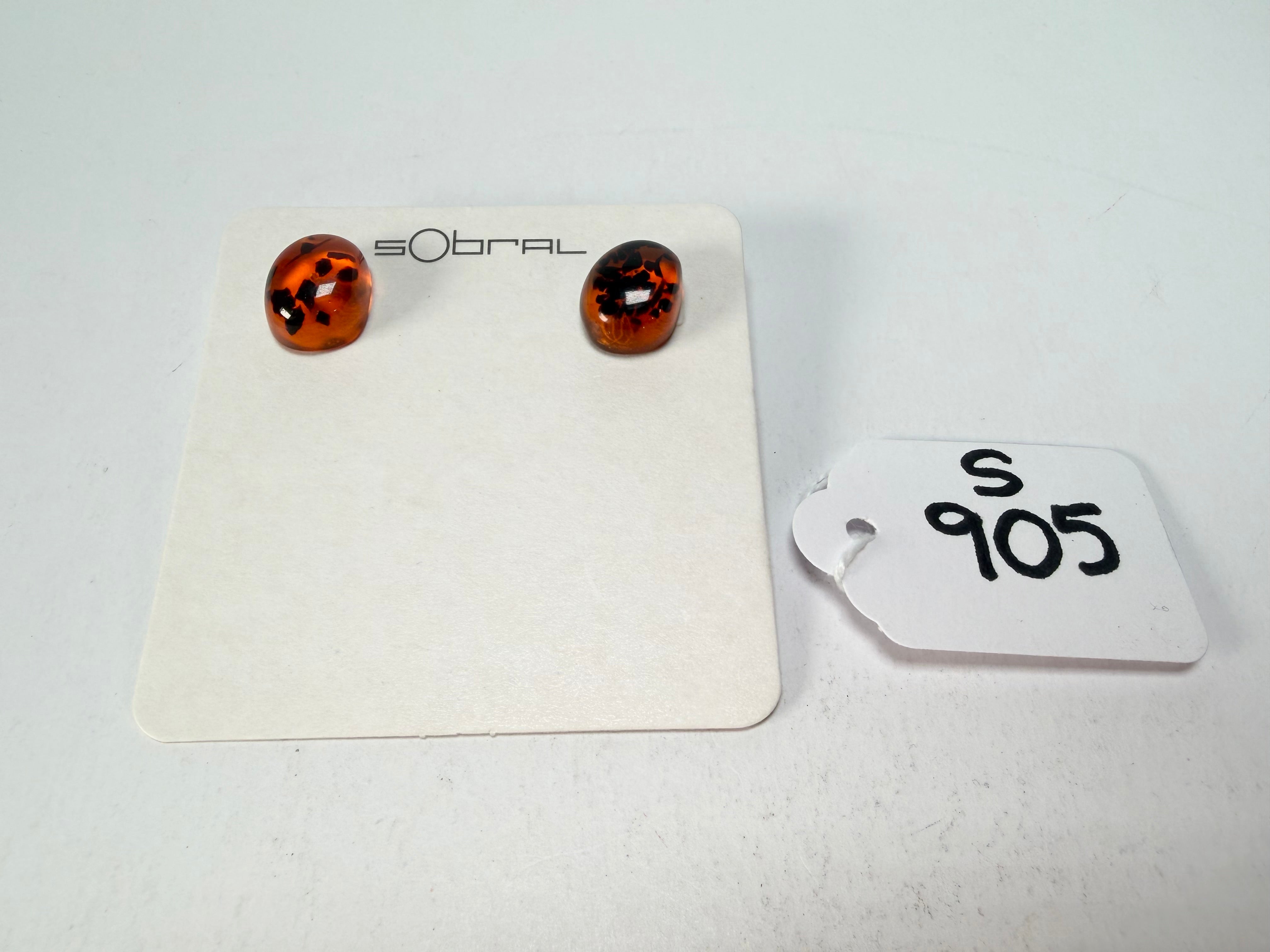 Sobral - Amber "Xenia" Resin Earrings ( 004447 )
