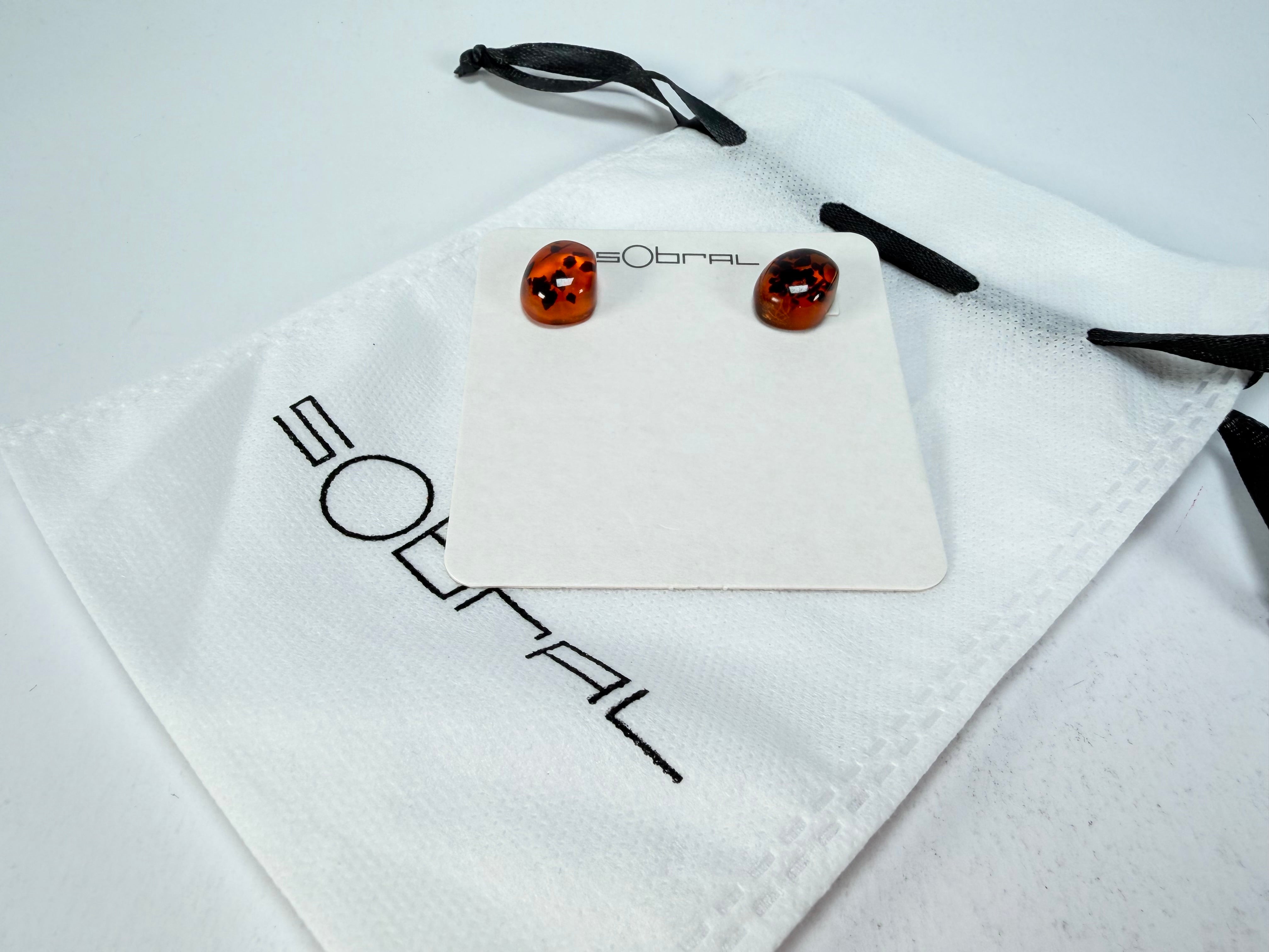Sobral - Amber "Xenia" Resin Earrings ( 004447 )