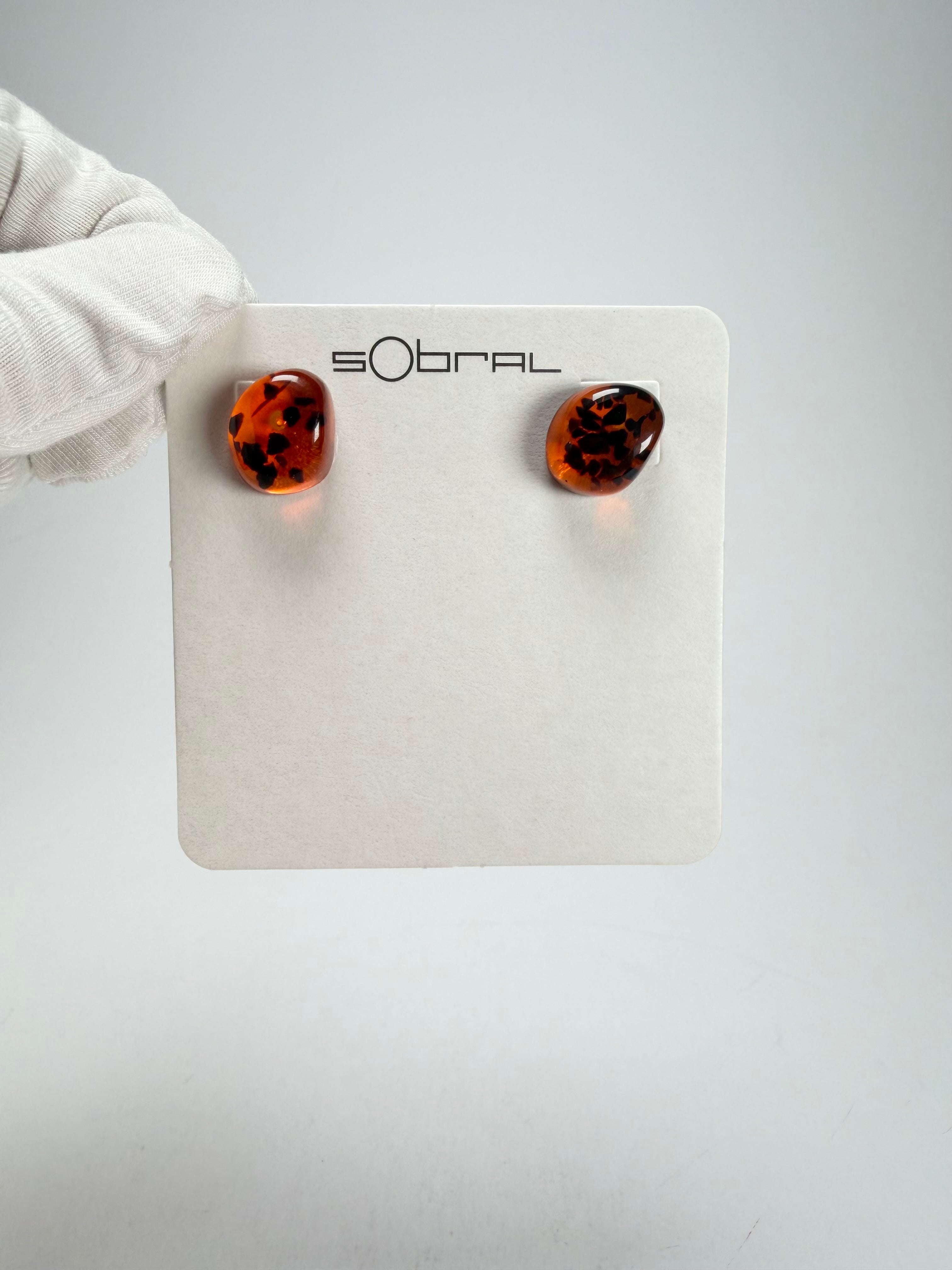 Sobral - Amber "Xenia" Resin Earrings ( 004447 )