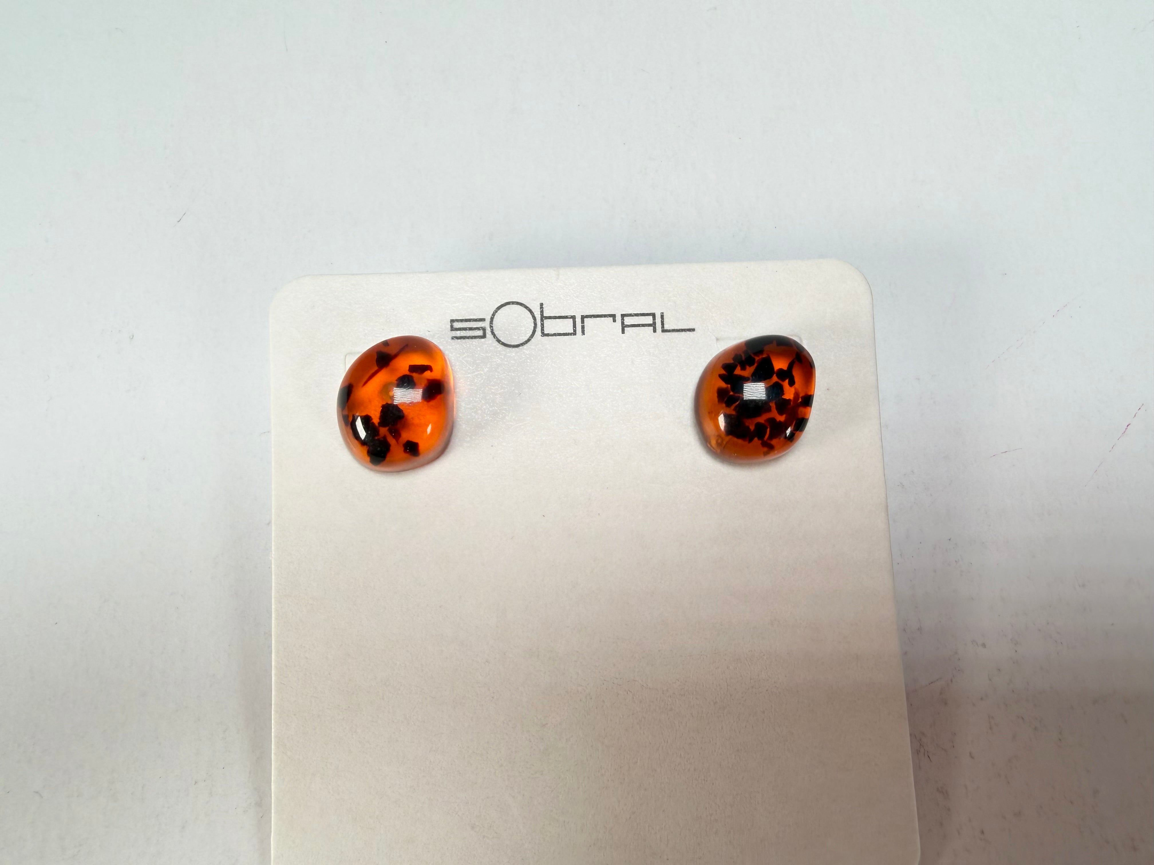 Sobral - Amber "Xenia" Resin Earrings ( 004447 )