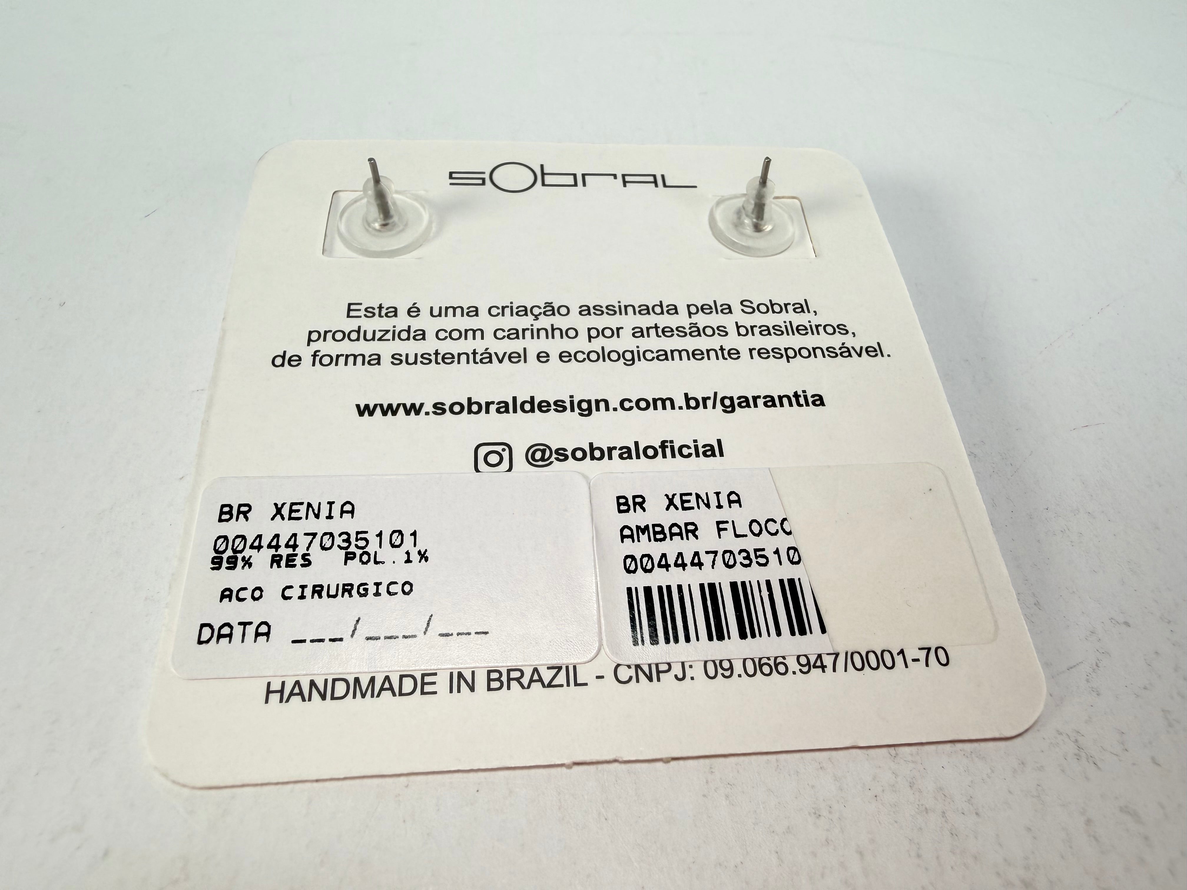 Sobral - Amber "Xenia" Resin Earrings ( 004447 )