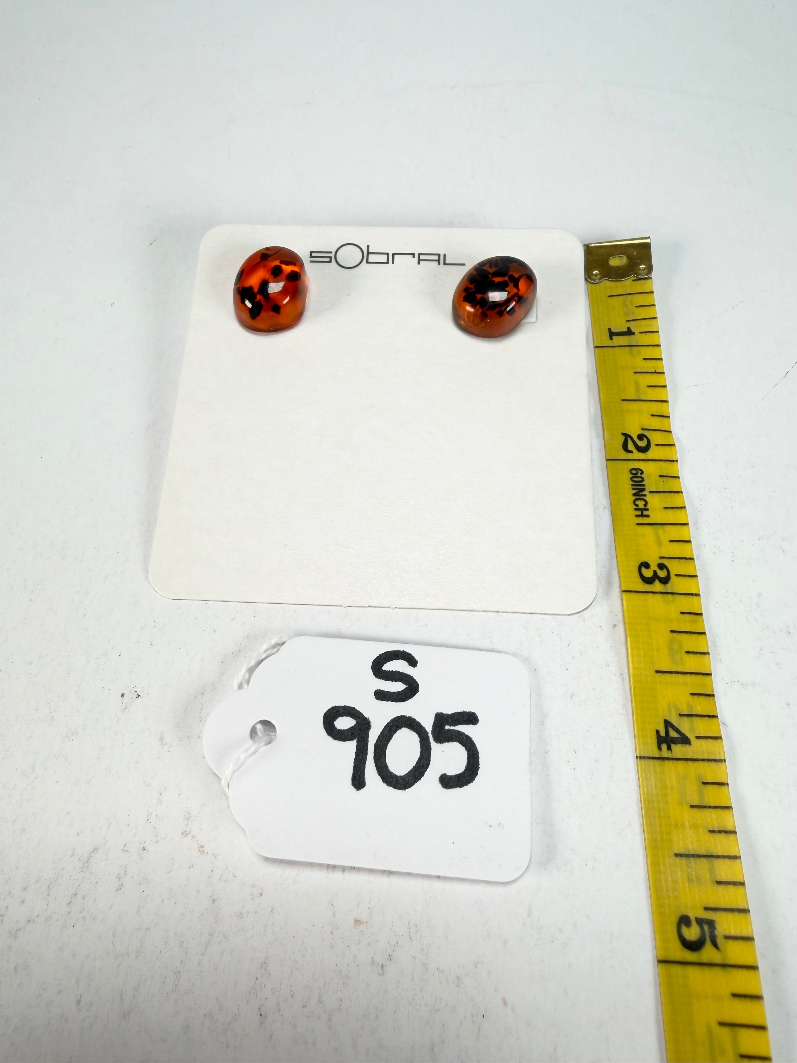 Sobral - Amber "Xenia" Resin Earrings ( 004447 )
