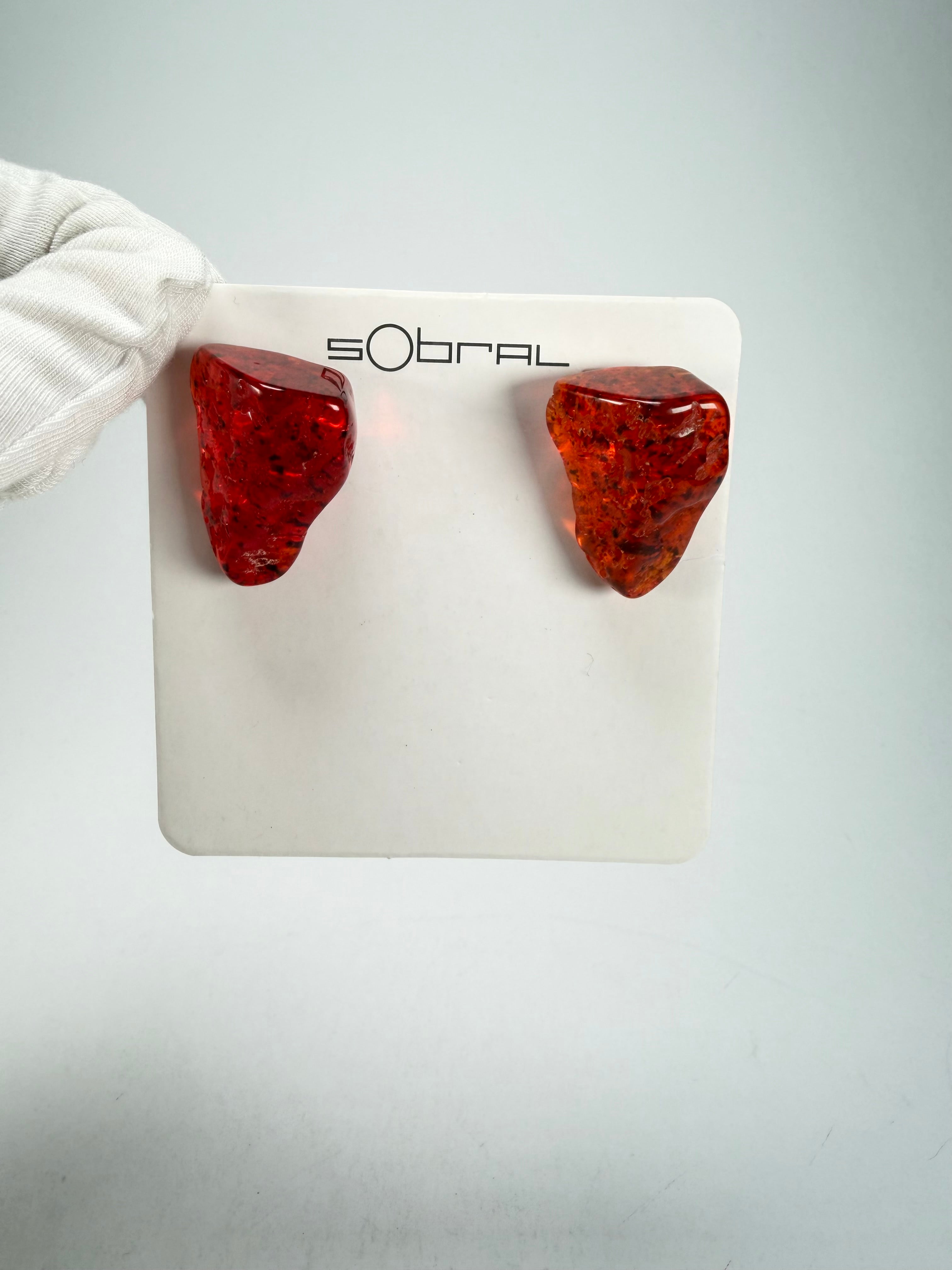 Sobral - Amber "Compasso" Resin Earrings ( 000000 )