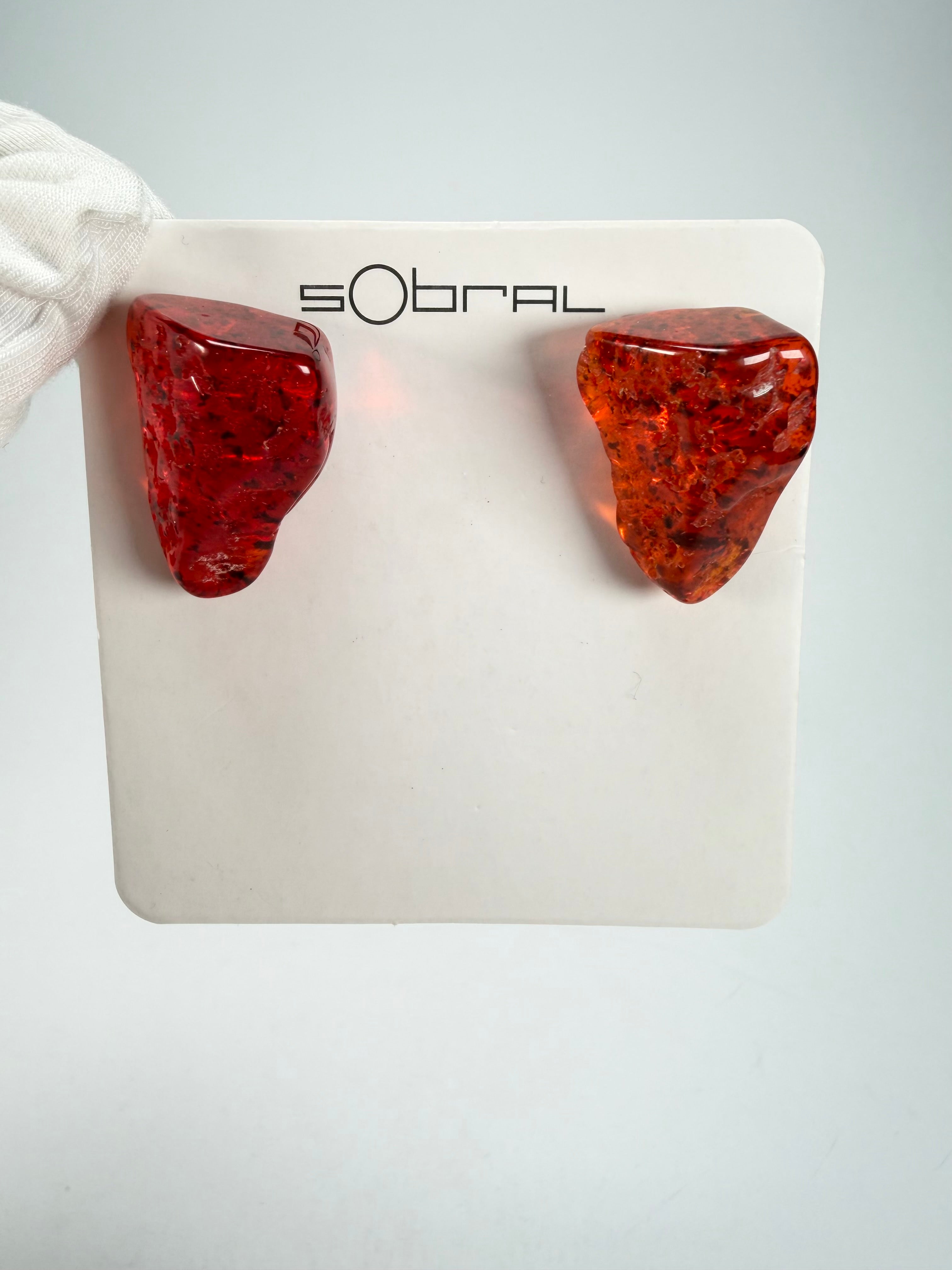 Sobral - Amber "Compasso" Resin Earrings ( 000000 )