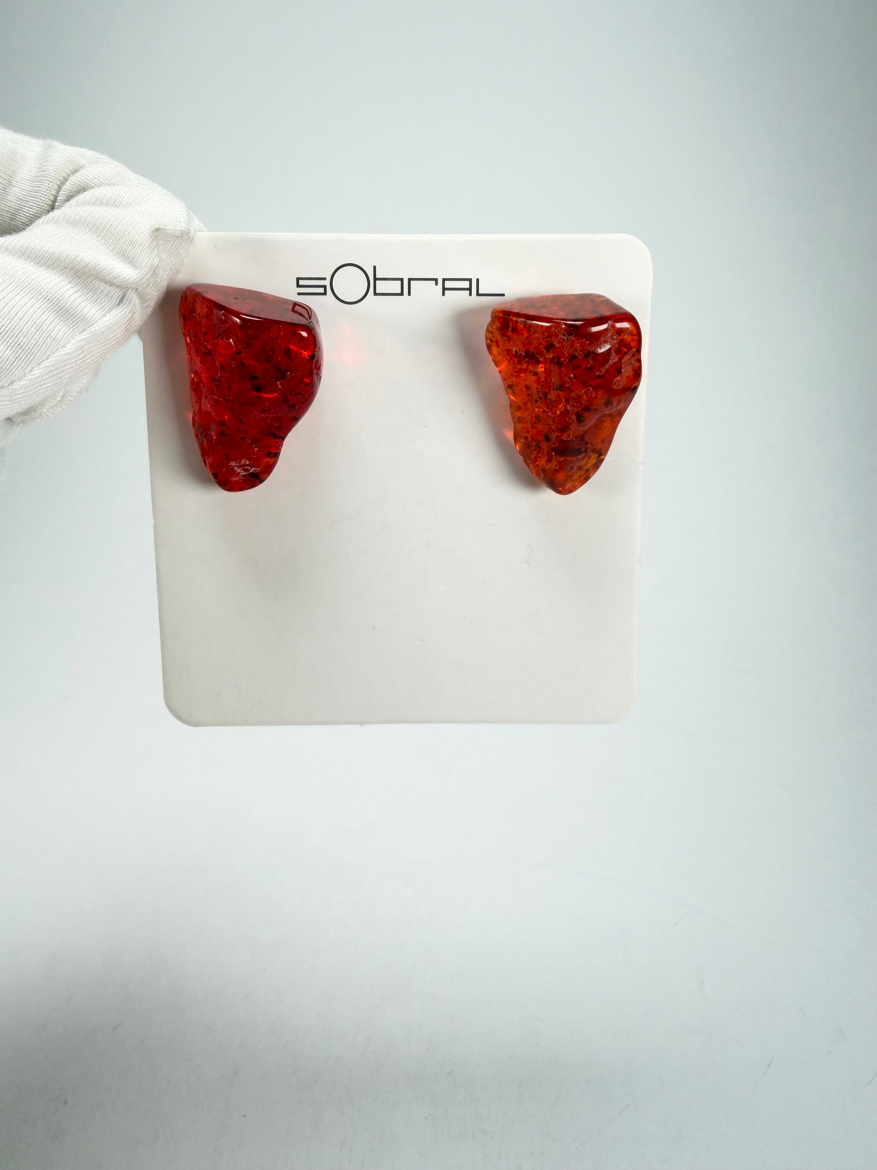 Sobral - Amber "Compasso" Resin Earrings ( 000000 )