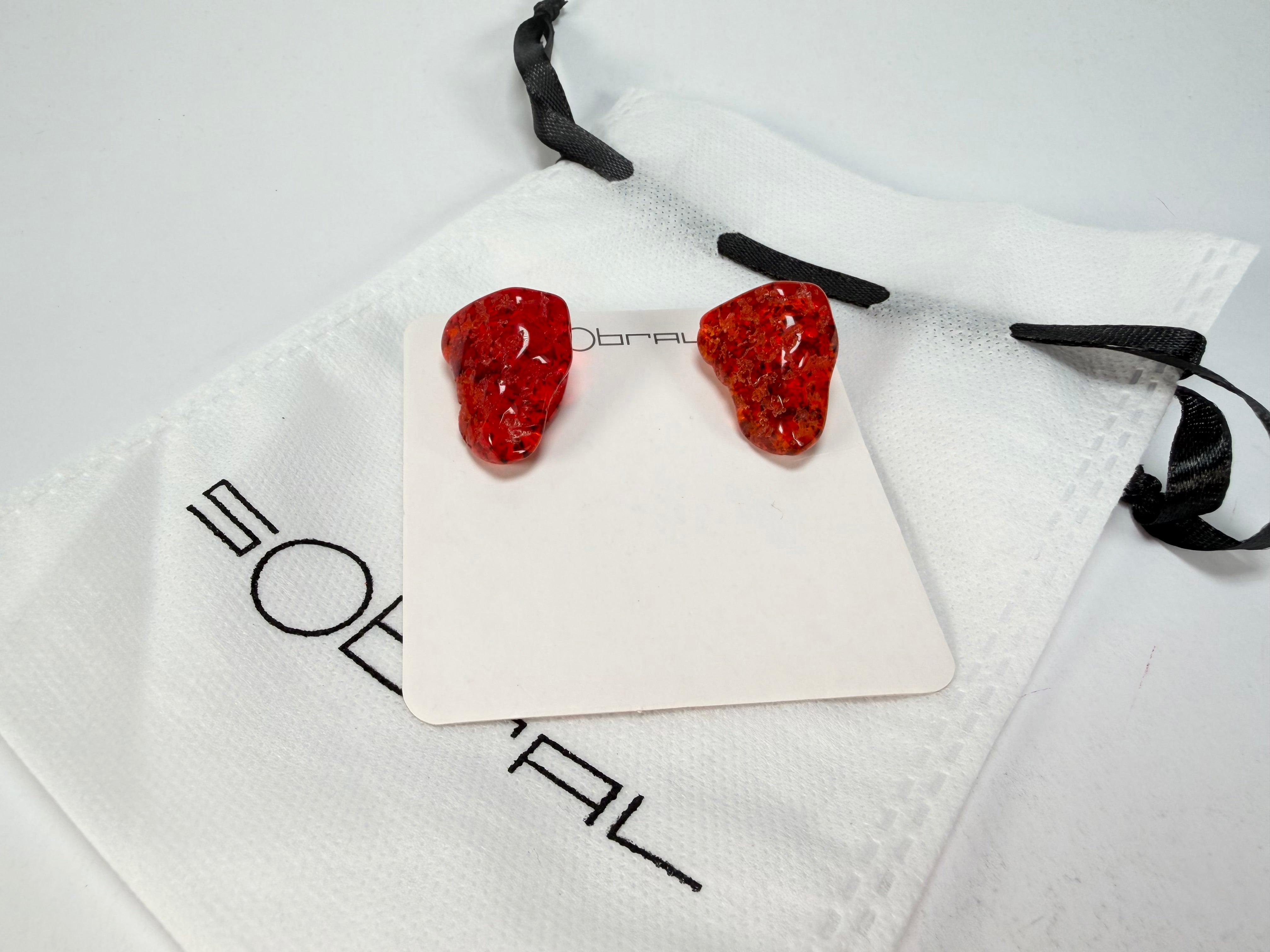 Sobral - Amber "Compasso" Resin Earrings ( 000000 )