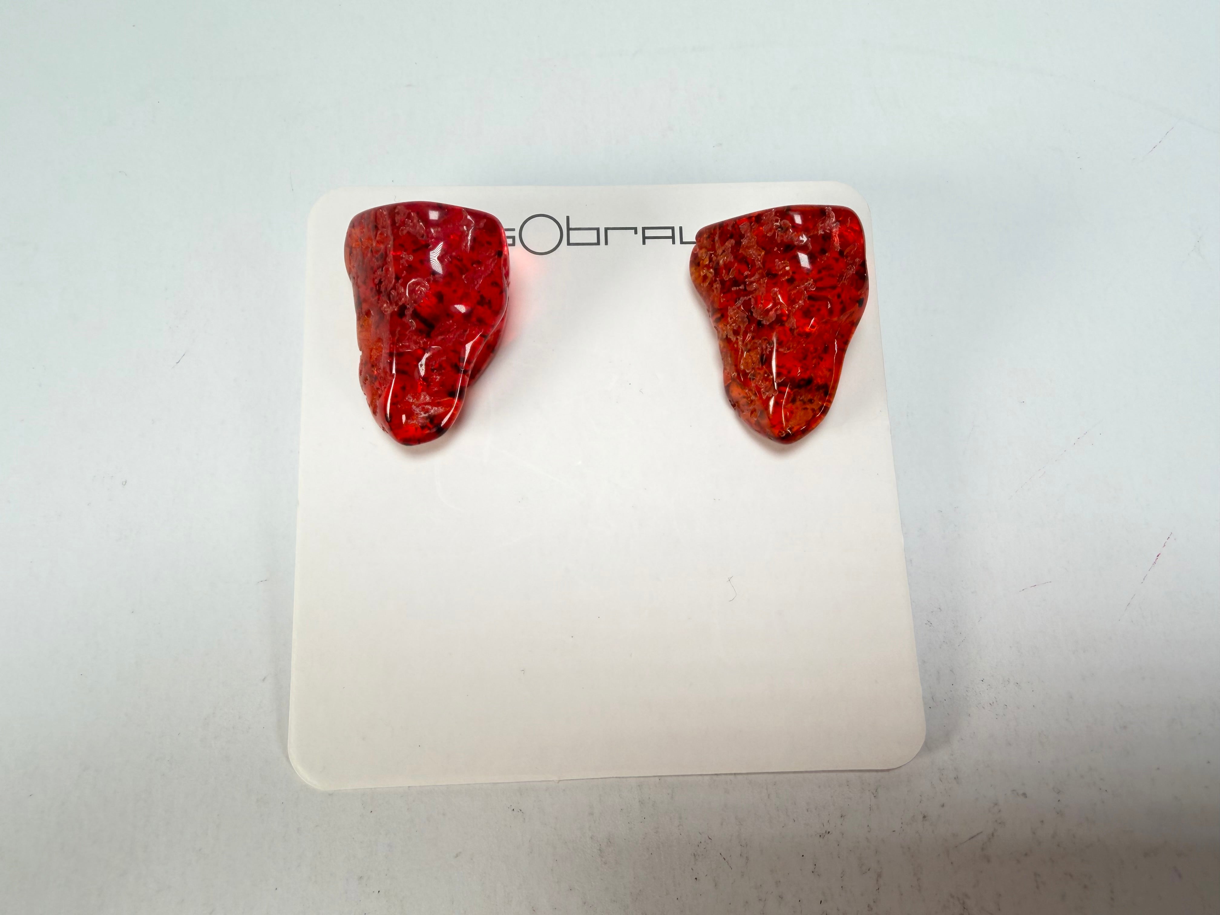 Sobral - Amber "Compasso" Resin Earrings ( 000000 )