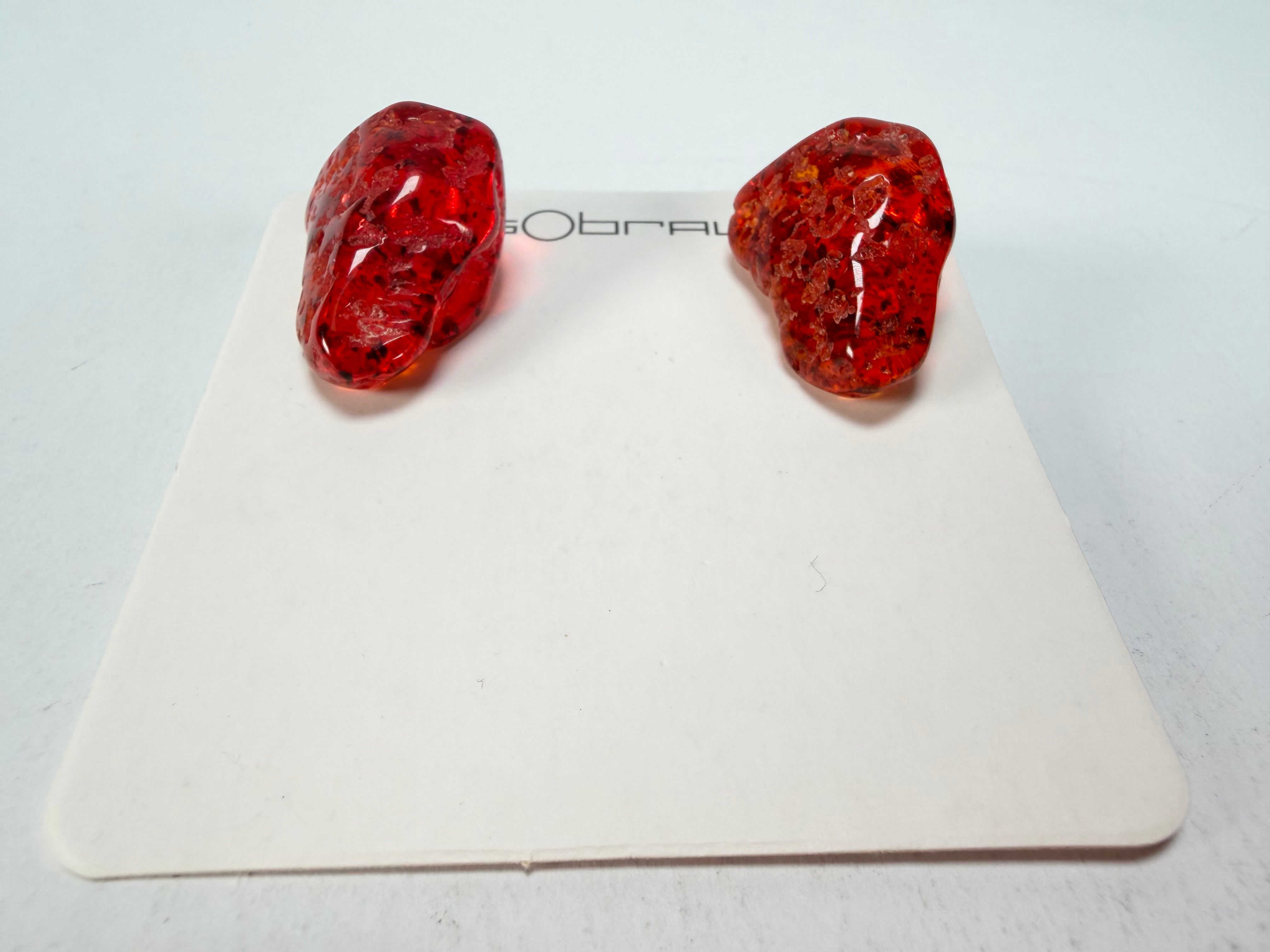 Sobral - Amber "Compasso" Resin Earrings ( 000000 )
