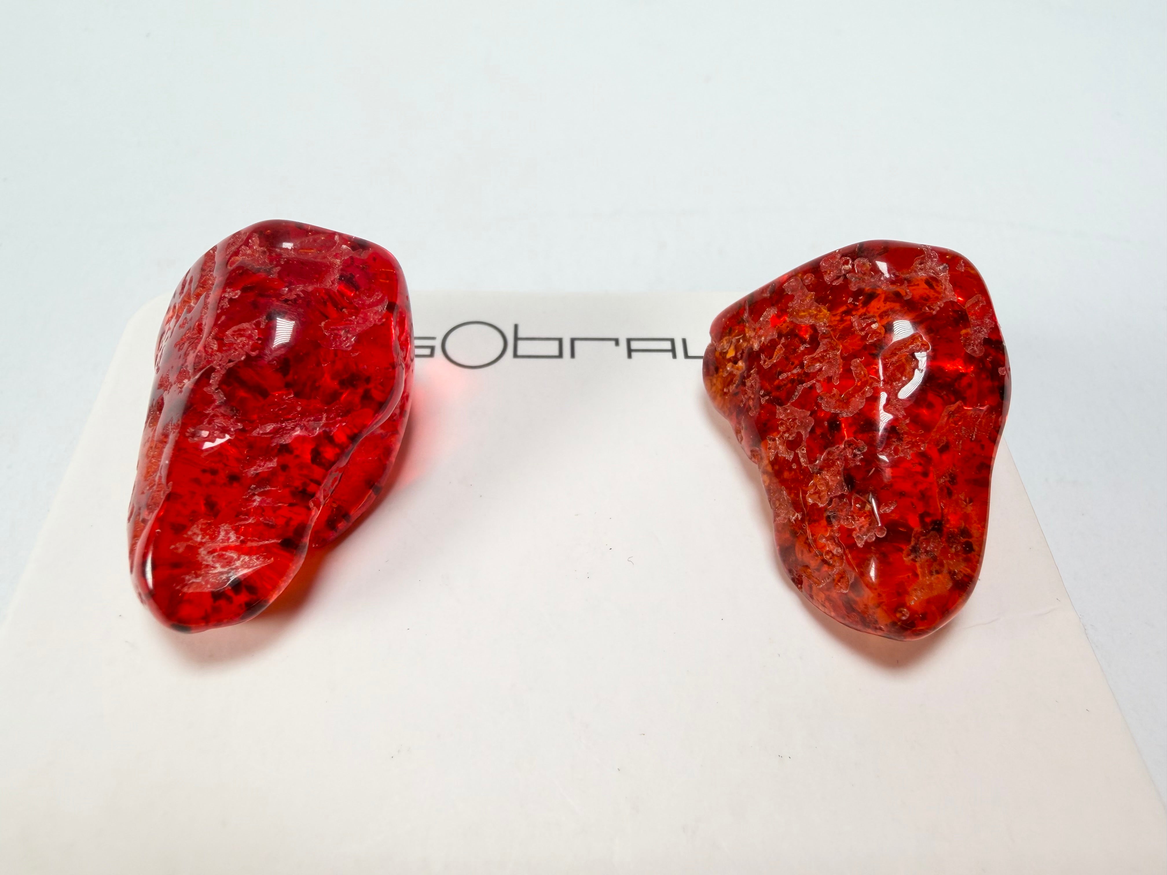 Sobral - Amber "Compasso" Resin Earrings ( 000000 )