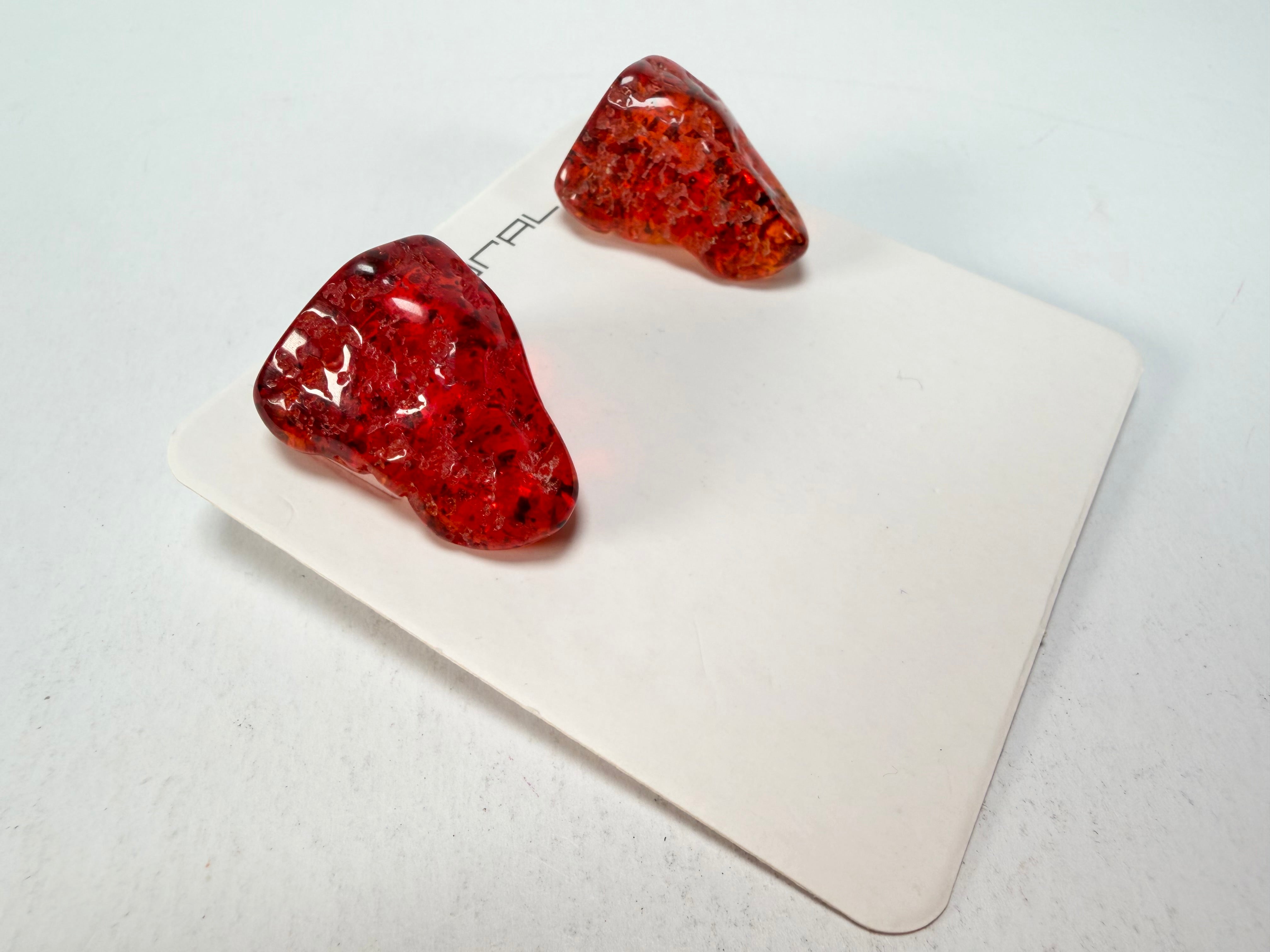 Sobral - Amber "Compasso" Resin Earrings ( 000000 )