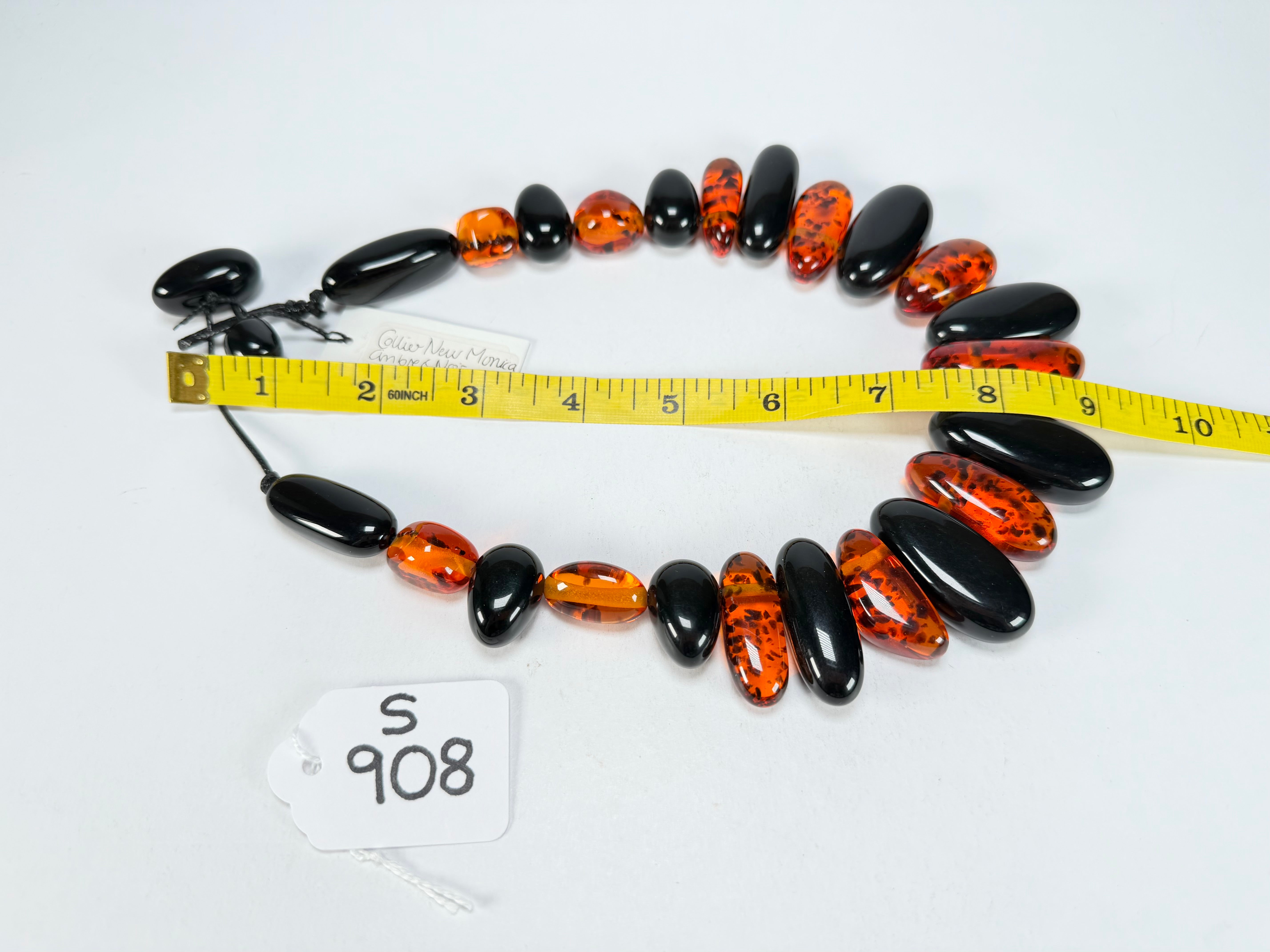 Sobral - Amber & Black "Monica" Studio Creation Resin Necklace ( 000000 )
