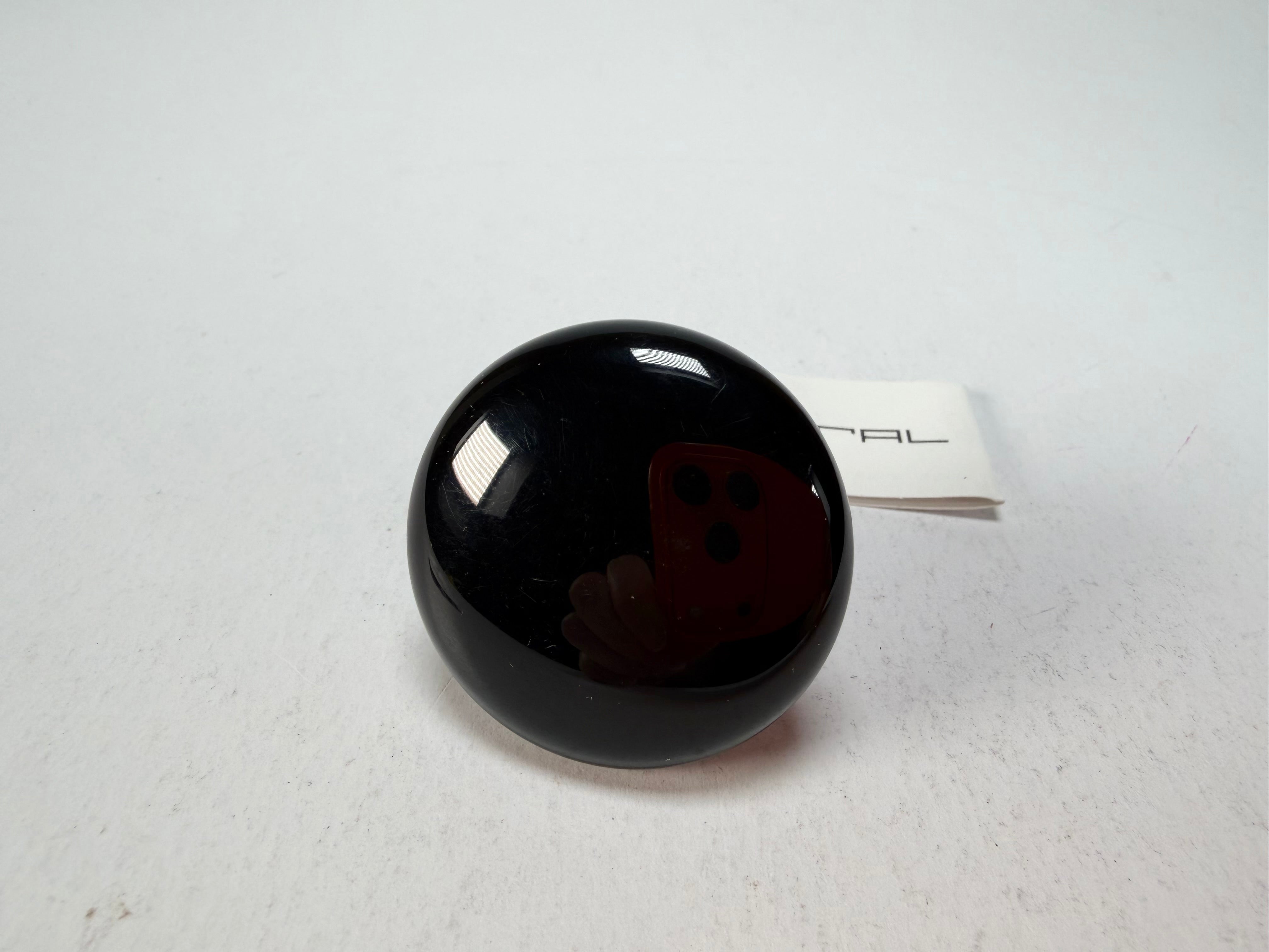 Sobral - Preto "Bead" Black Resin Ring ( 004764 ) - Size UK O / US 7