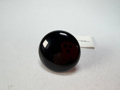 Sobral - Preto "Bead" Black Resin Ring ( 004764 ) - Size UK O / US 7