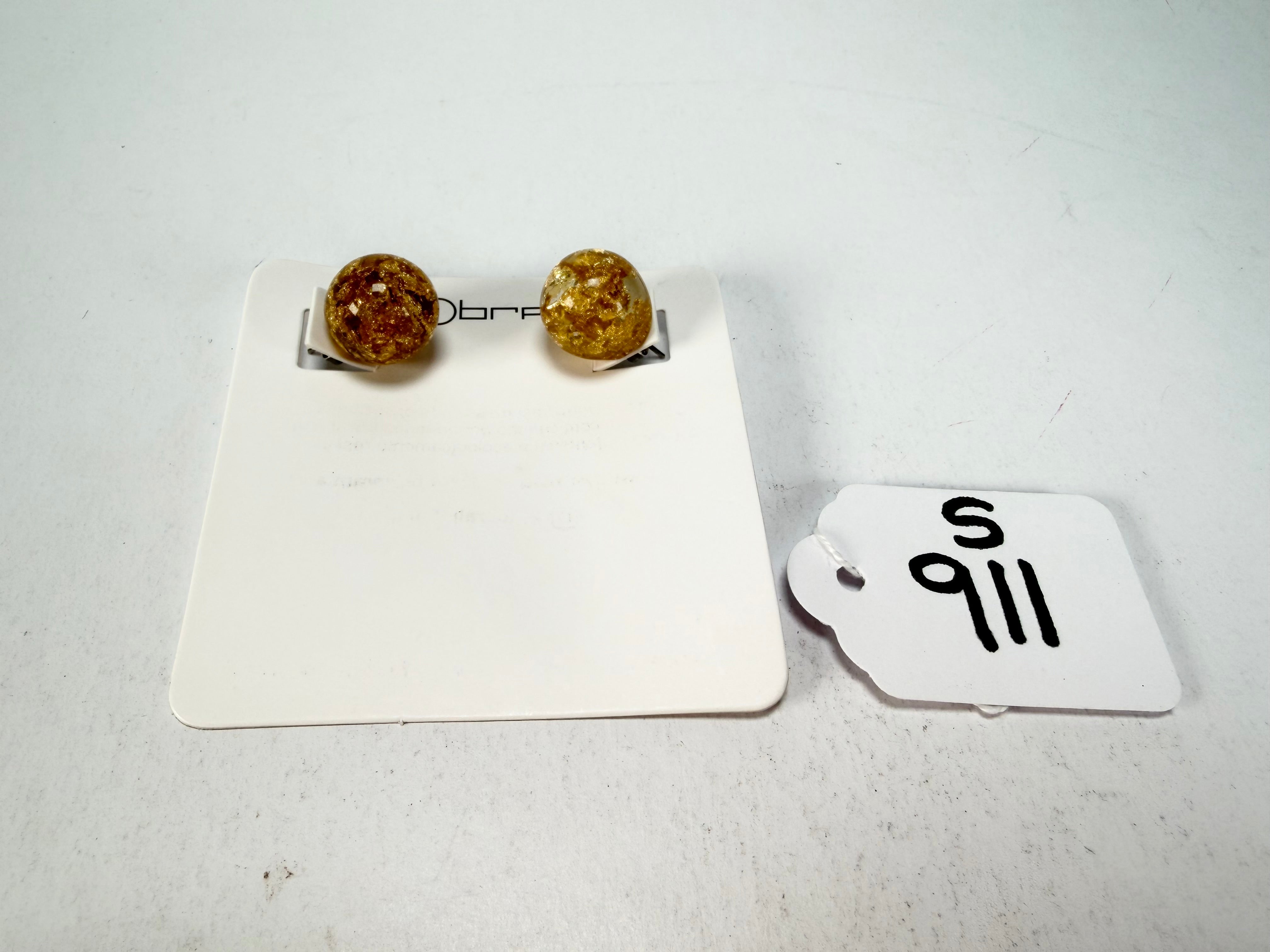 Sobral - Metalique "Eolia" Resin Earrings ( 002835 )