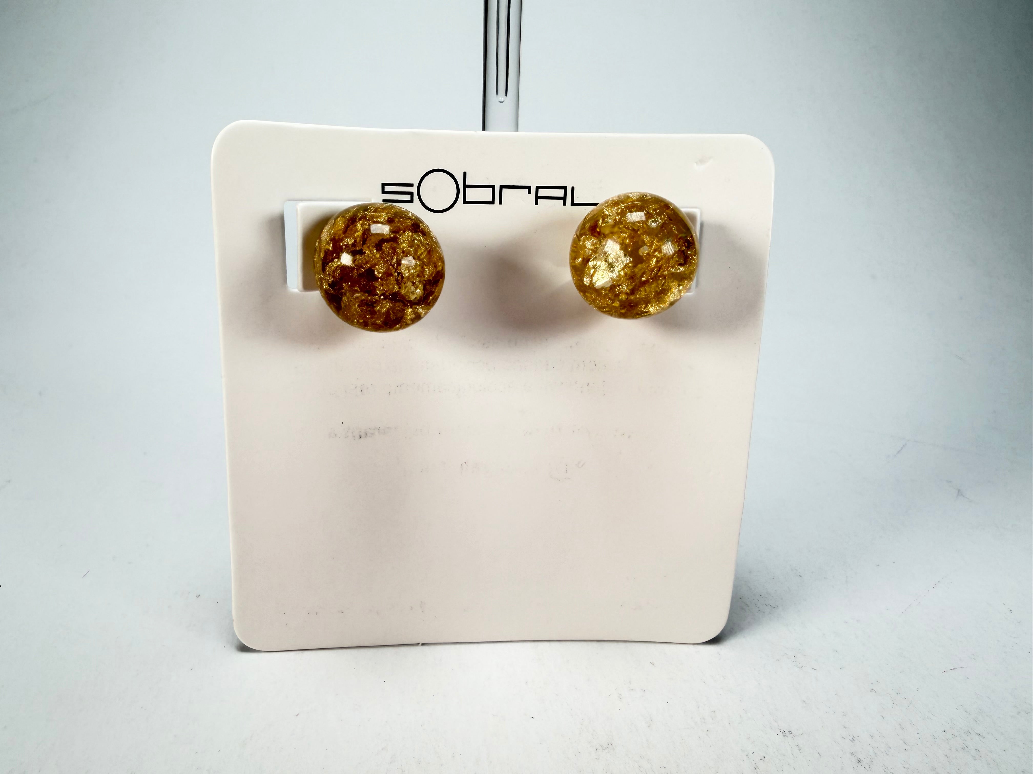 Sobral - Metalique "Eolia" Resin Earrings ( 002835 )