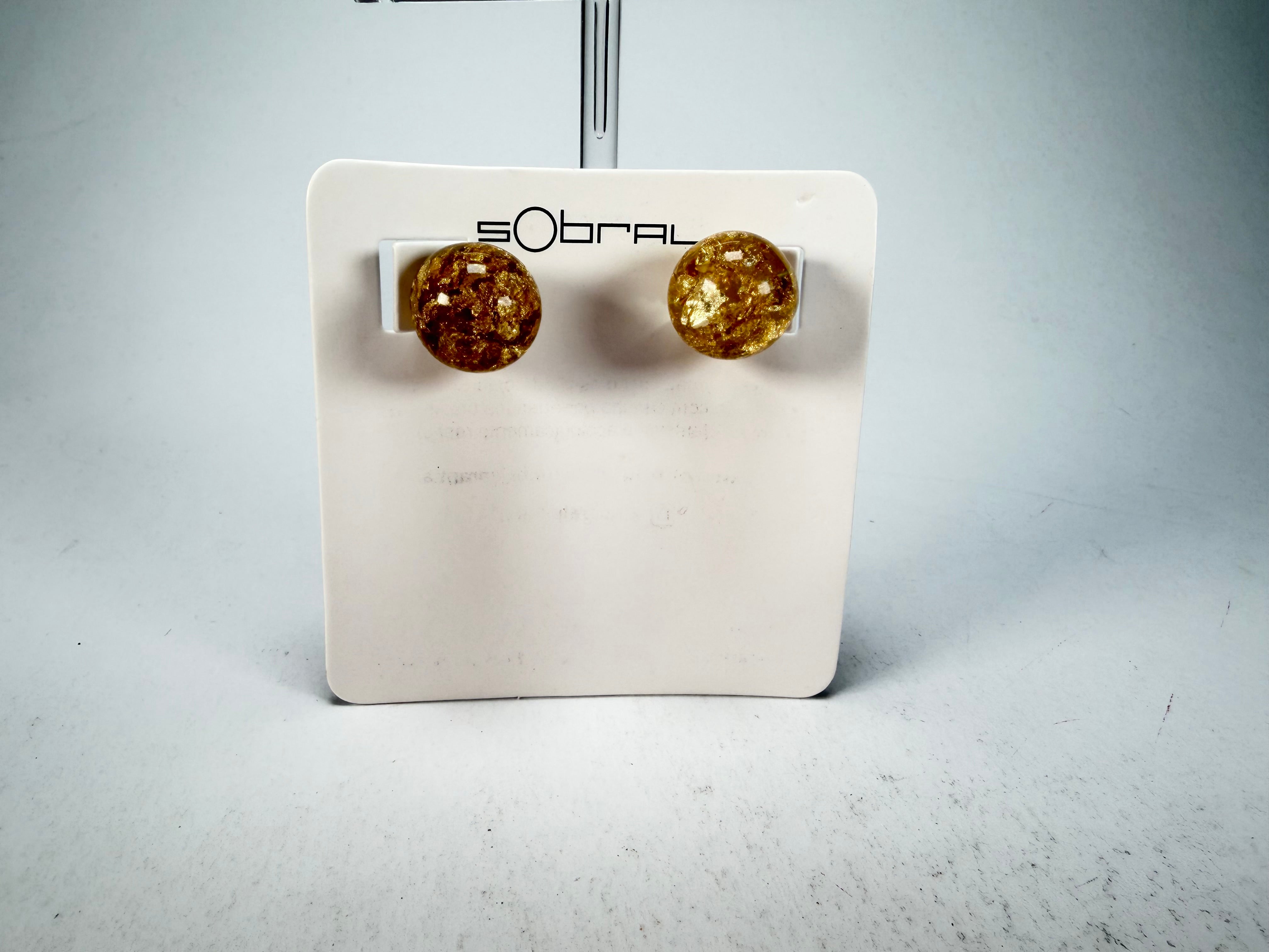 Sobral - Metalique "Eolia" Resin Earrings ( 002835 )
