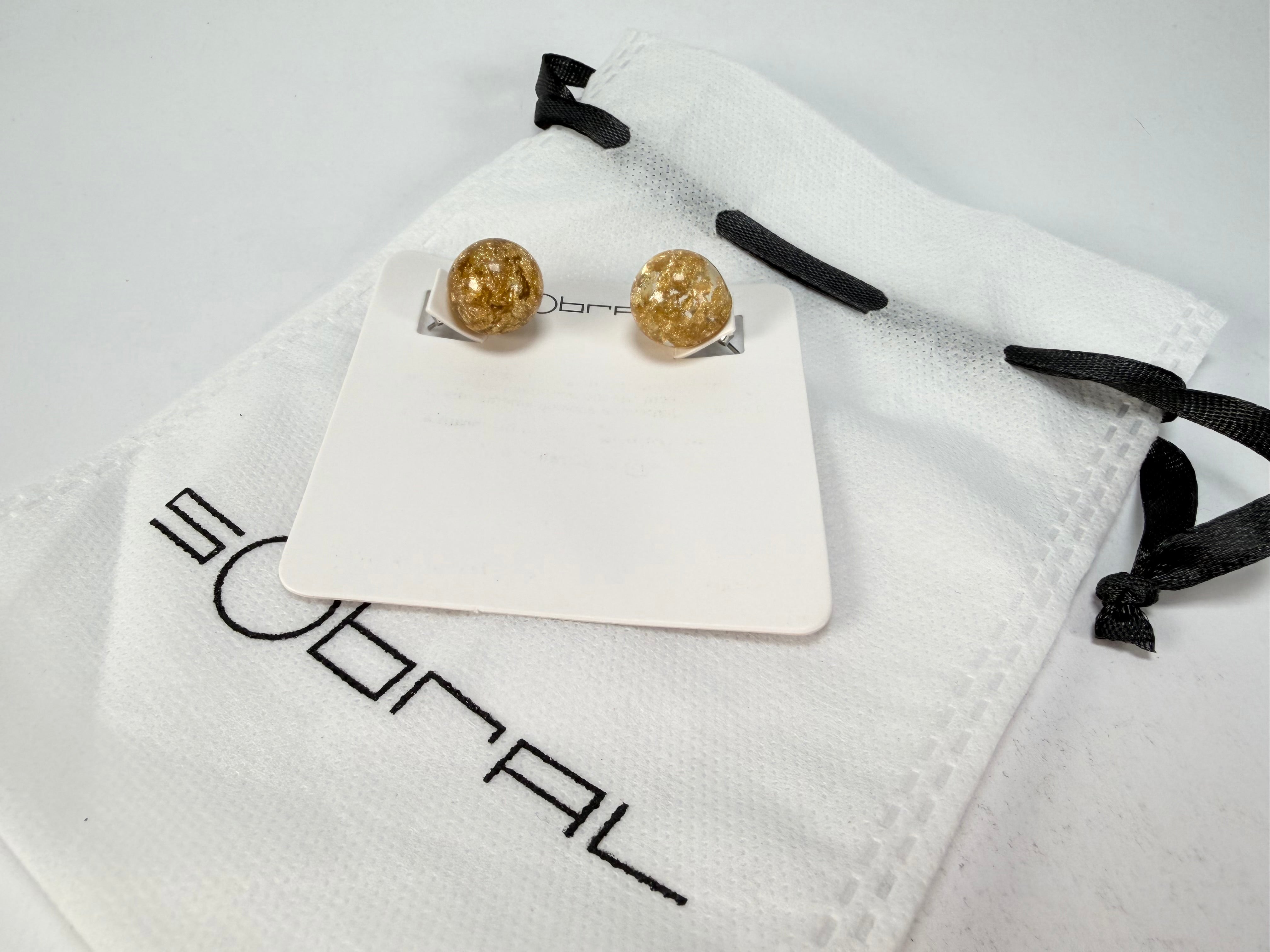 Sobral - Metalique "Eolia" Resin Earrings ( 002835 )