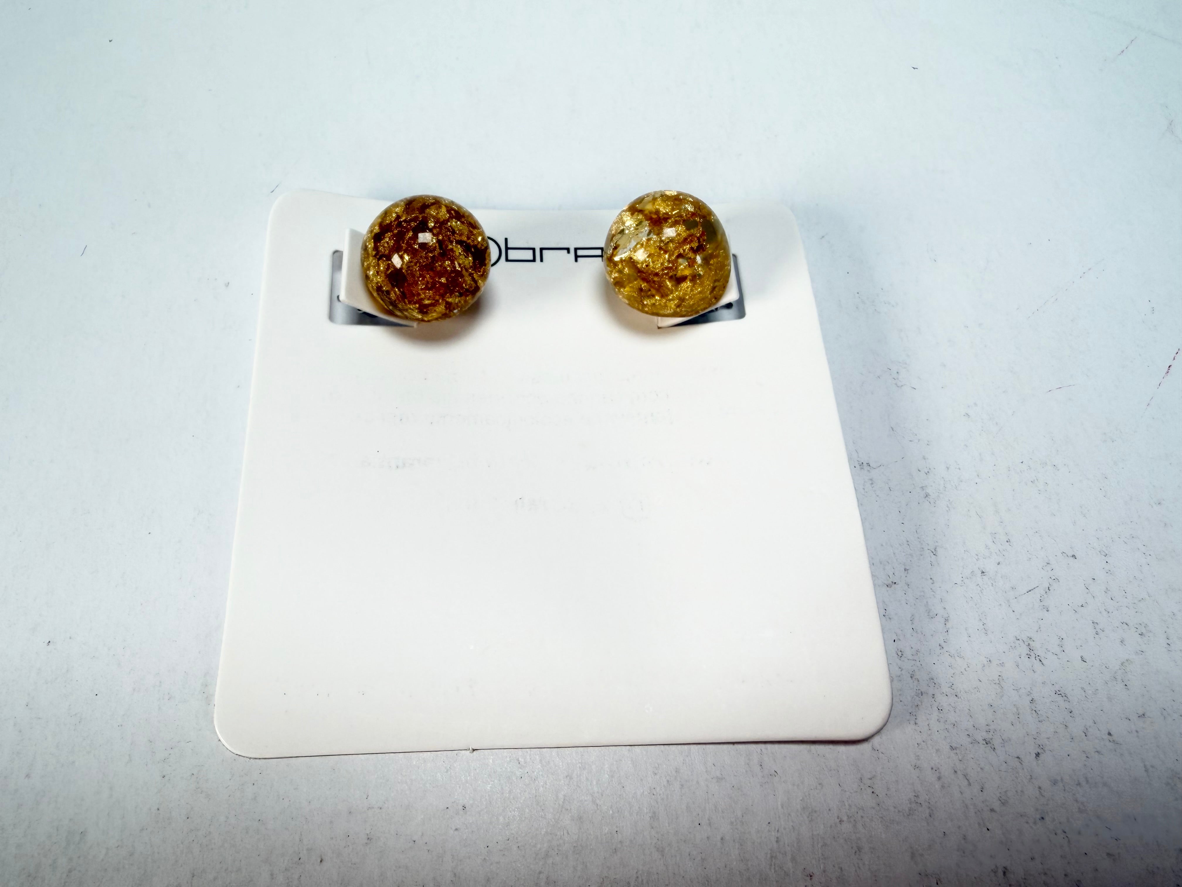 Sobral - Metalique "Eolia" Resin Earrings ( 002835 )