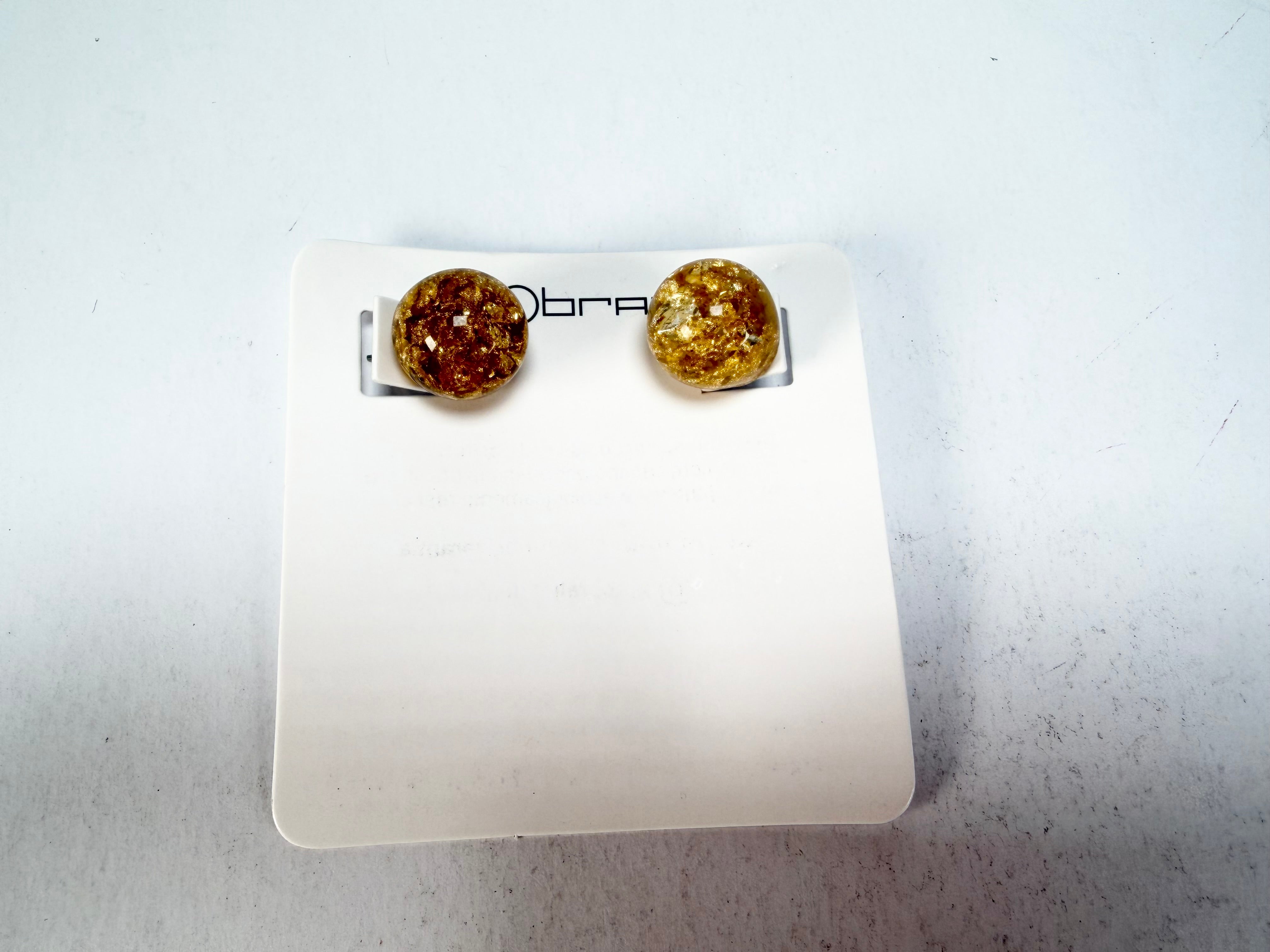 Sobral - Metalique "Eolia" Resin Earrings ( 002835 )