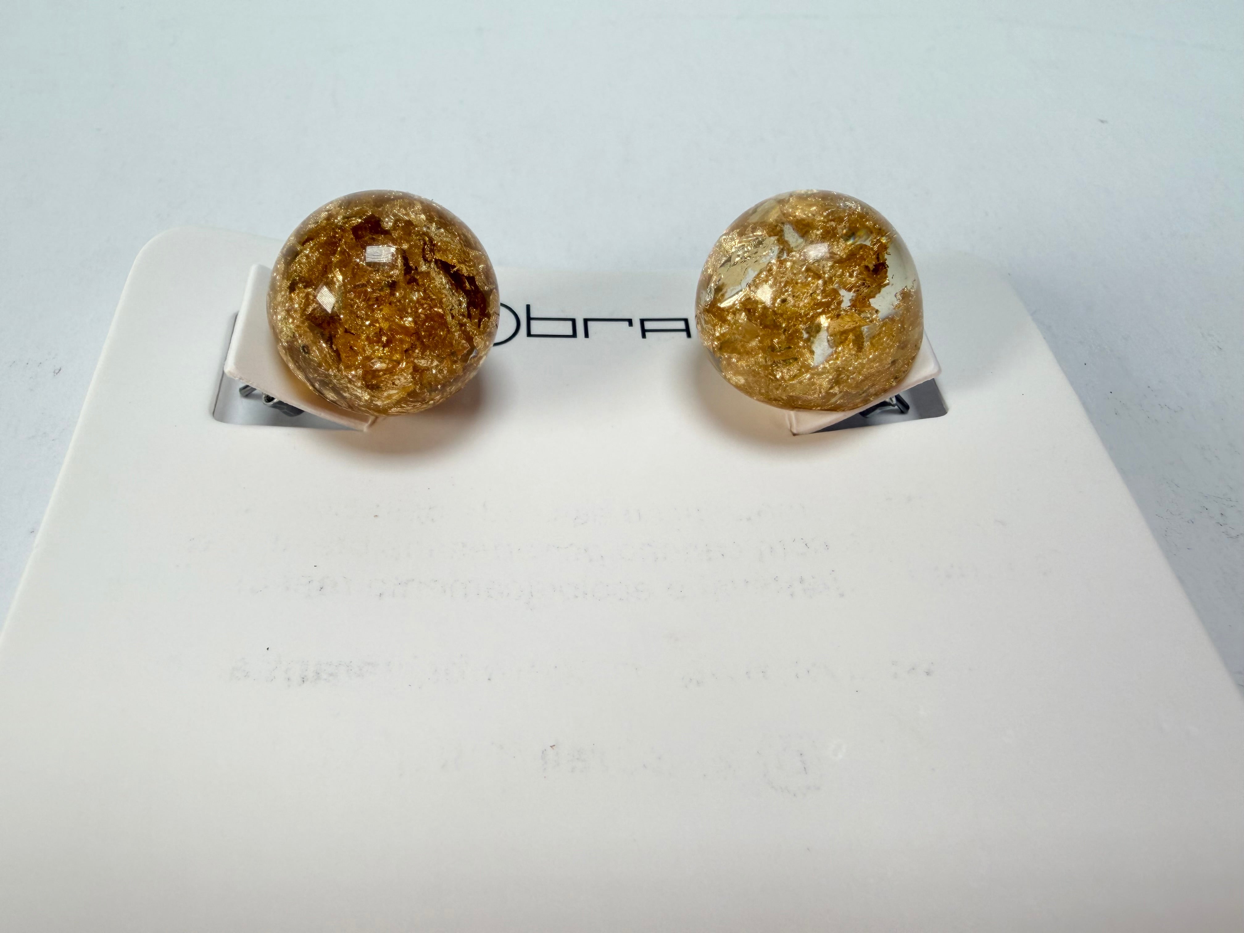 Sobral - Metalique "Eolia" Resin Earrings ( 002835 )