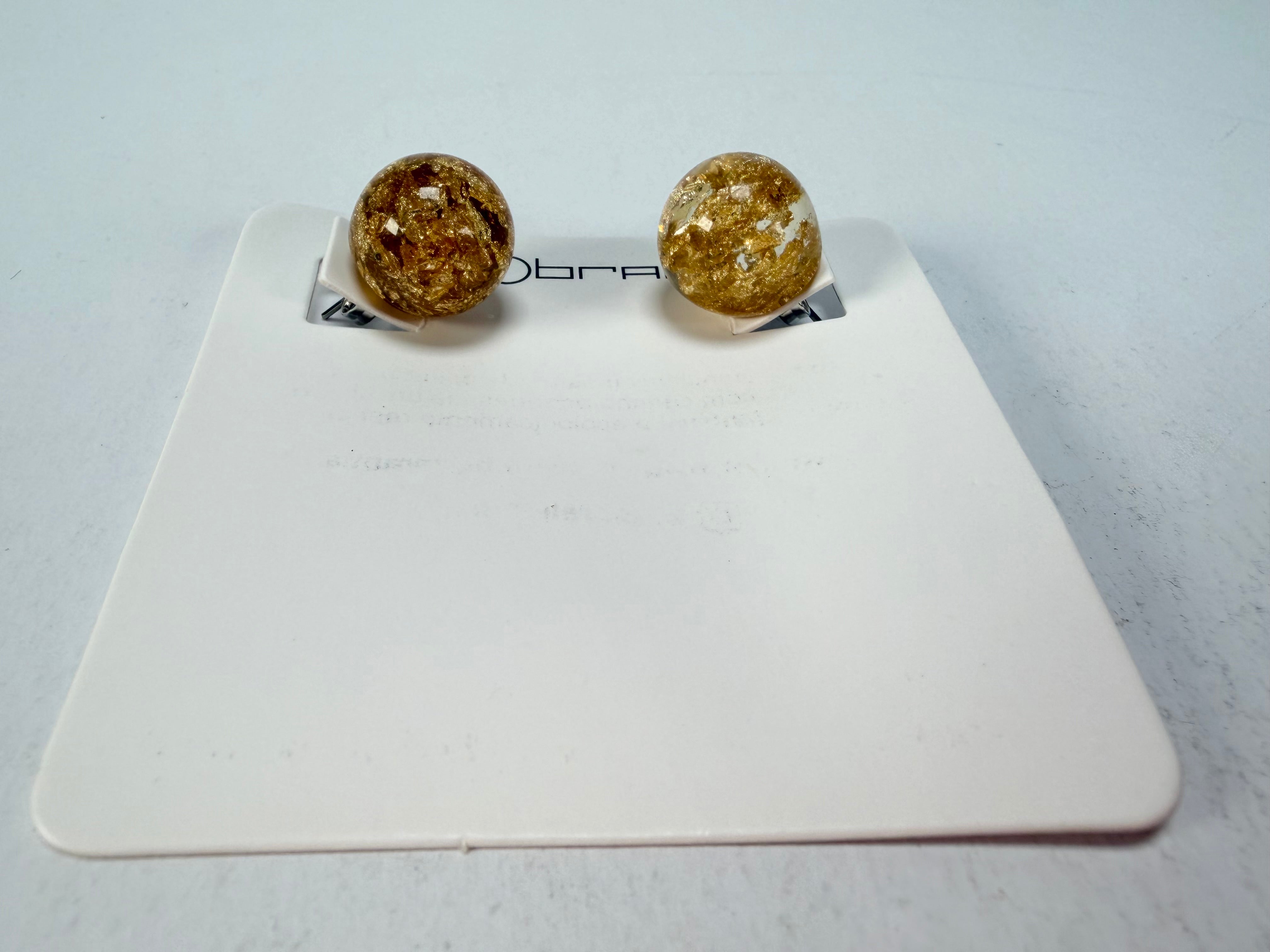 Sobral - Metalique "Eolia" Resin Earrings ( 002835 )