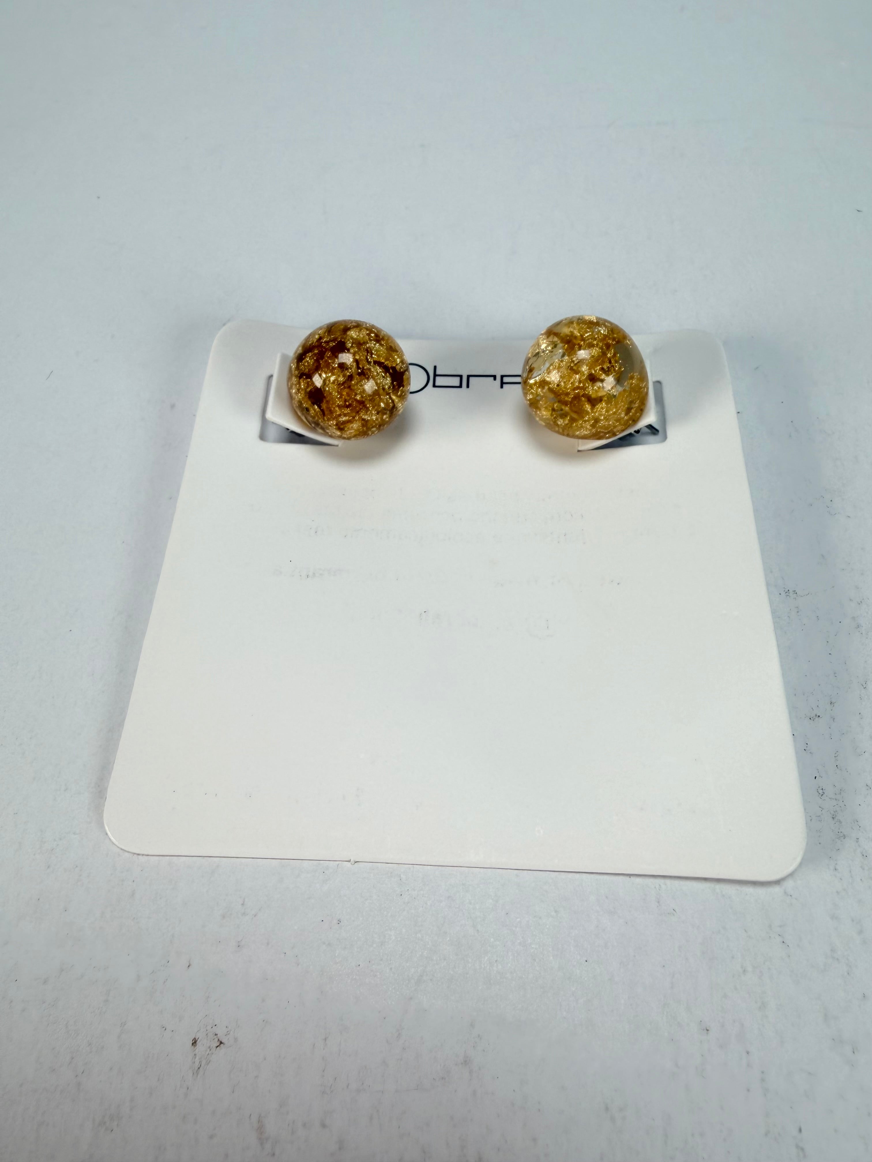 Sobral - Metalique "Eolia" Resin Earrings ( 002835 )