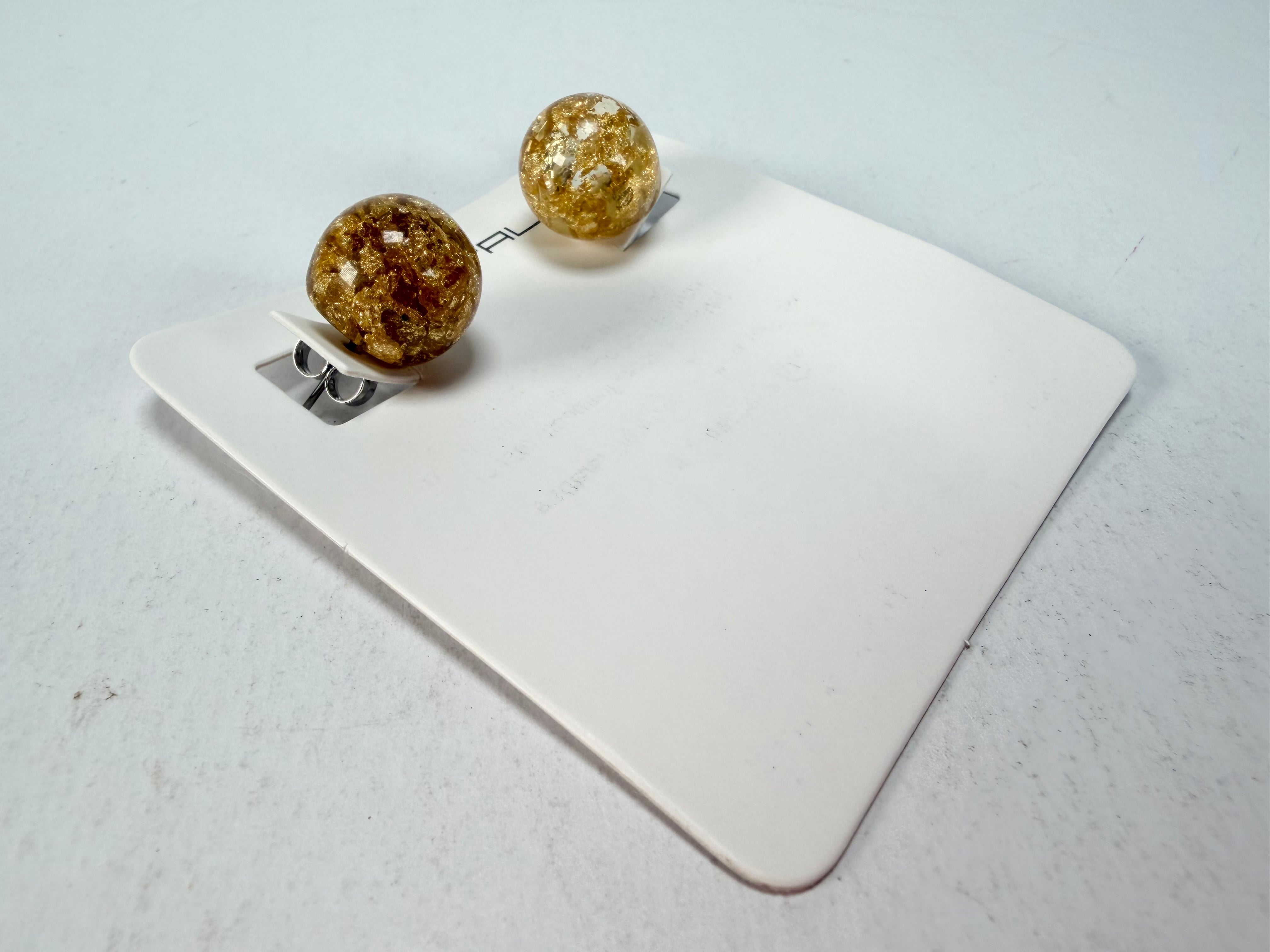 Sobral - Metalique "Eolia" Resin Earrings ( 002835 )