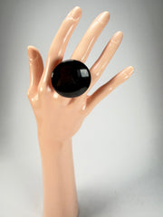 Sobral - Preto "Bead" Black Resin Ring ( 004764 ) - Size UK P / US 7.5