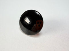 Sobral - Preto "Bead" Black Resin Ring ( 004764 ) - Size UK P / US 7.5